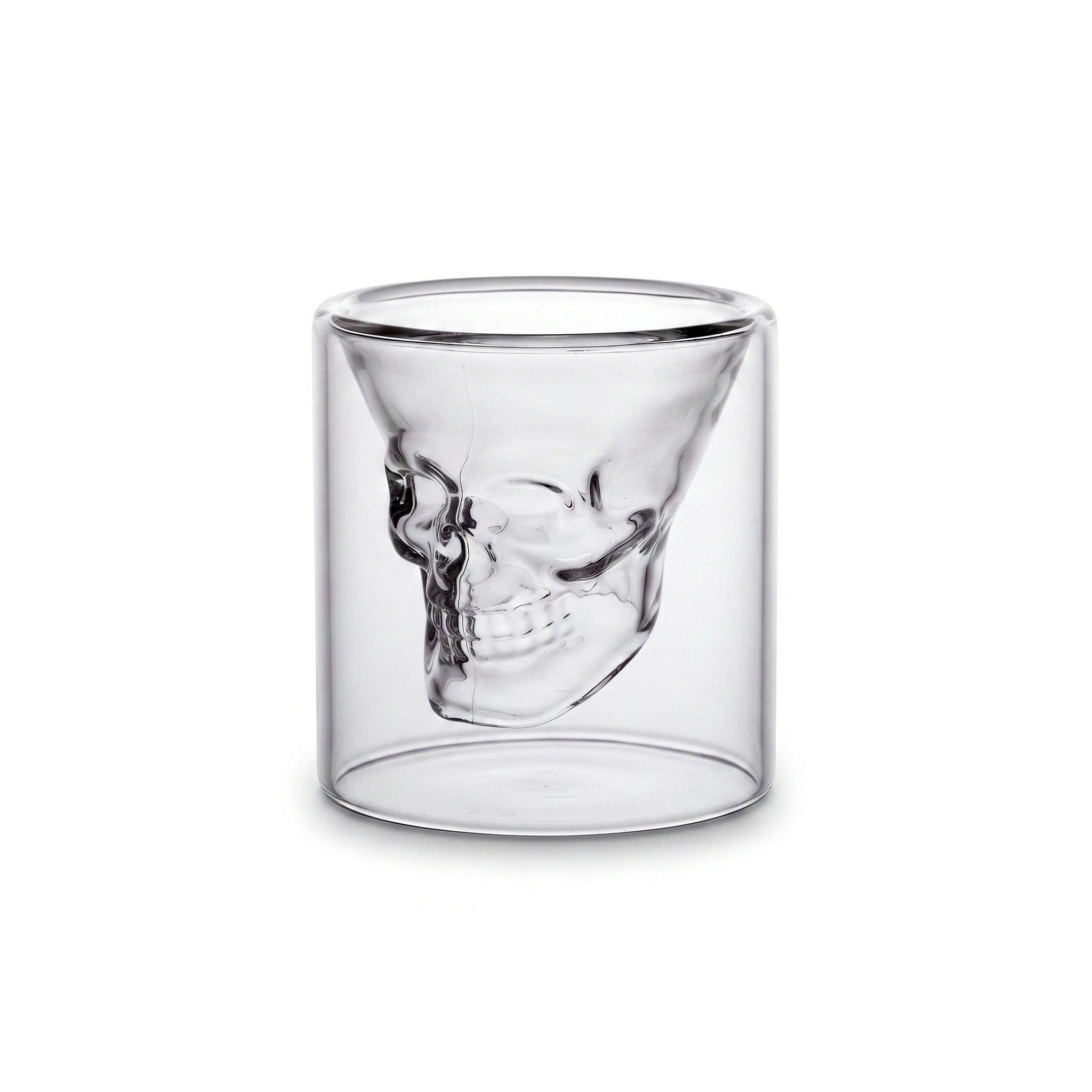 D.W.M 150 ML Double Wall 3D Skull Glass Small Glass Kaka Bawa Sons