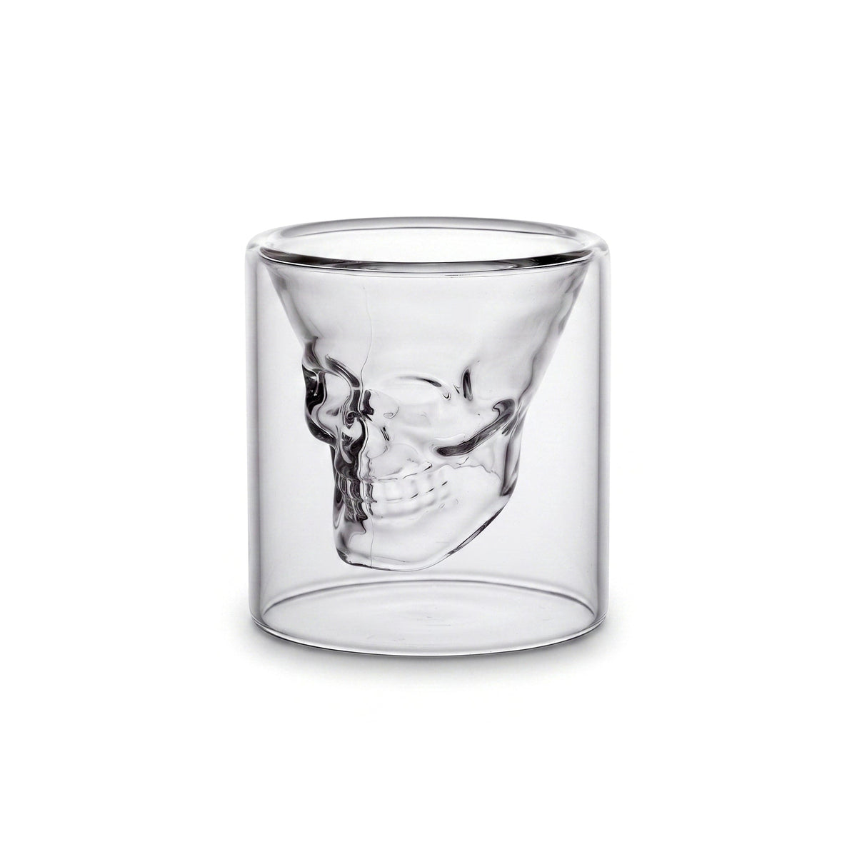 D.W.M 150 ML Double Wall 3D Skull Glass Small Glass Kaka Bawa Sons