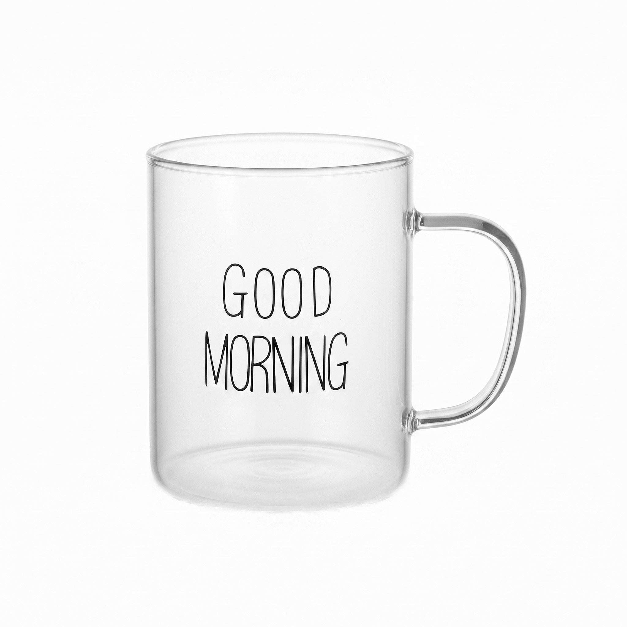 D.W.M 450 ML Borosilicate Glass "Good Morning" Mug Kaka Bawa Sons