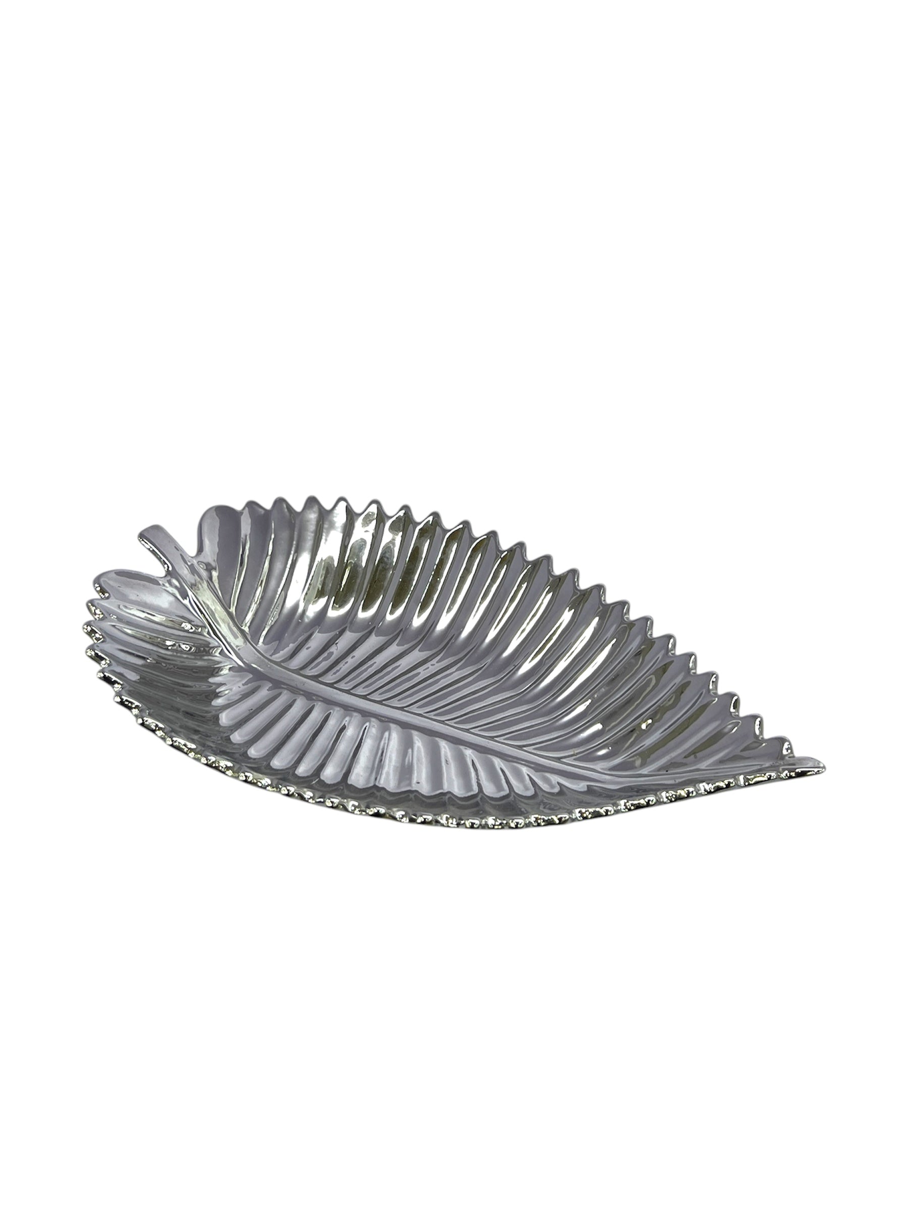 SUPERDINE LEAF DISH SILVER