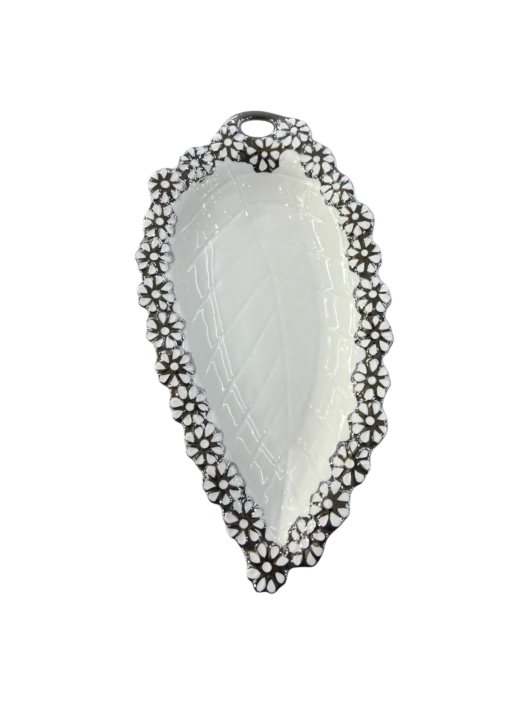 IMPERIAL DISH LEAF SILVER