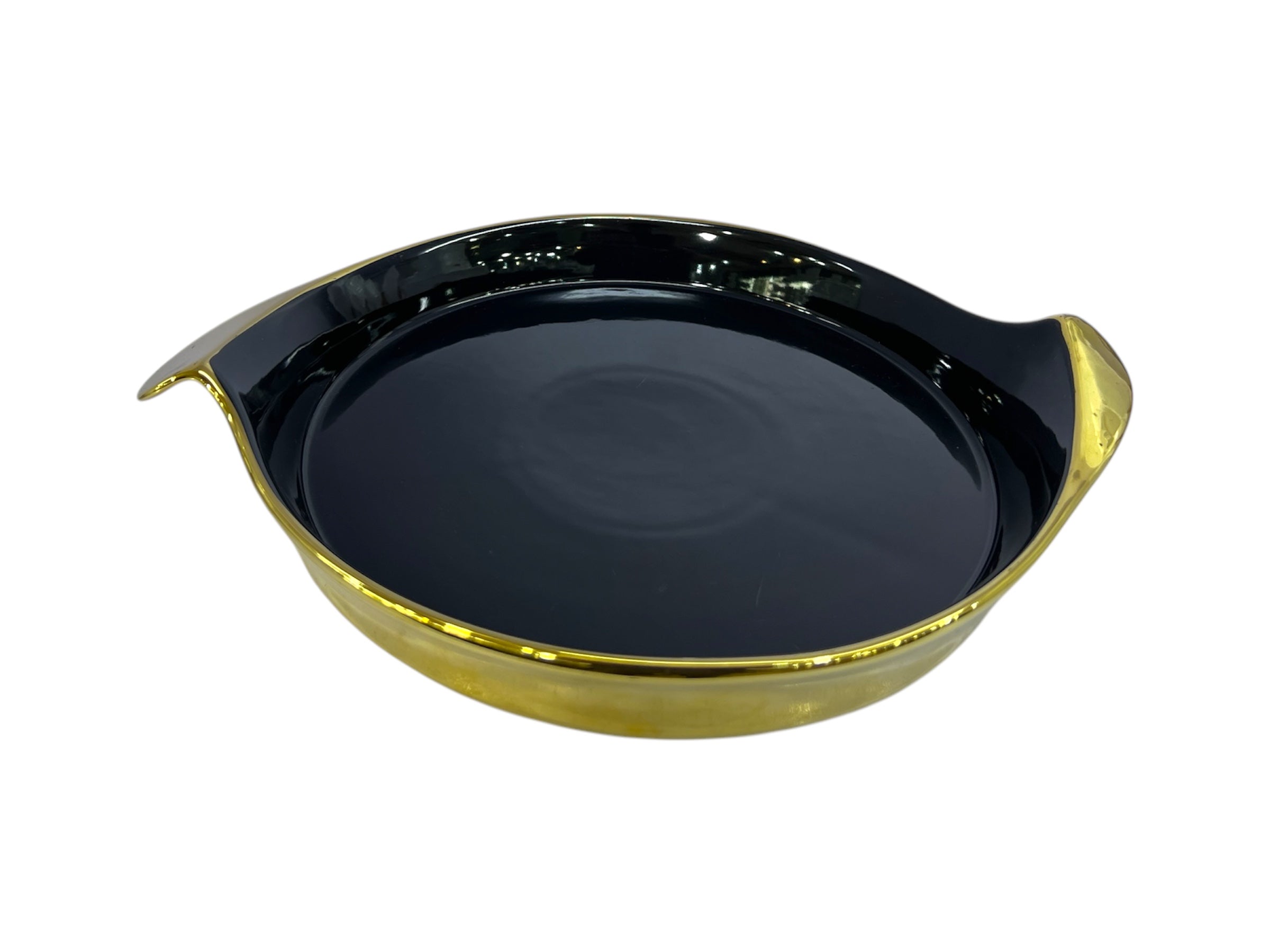 IMPERIAL ROUND DISH Black With Golden
