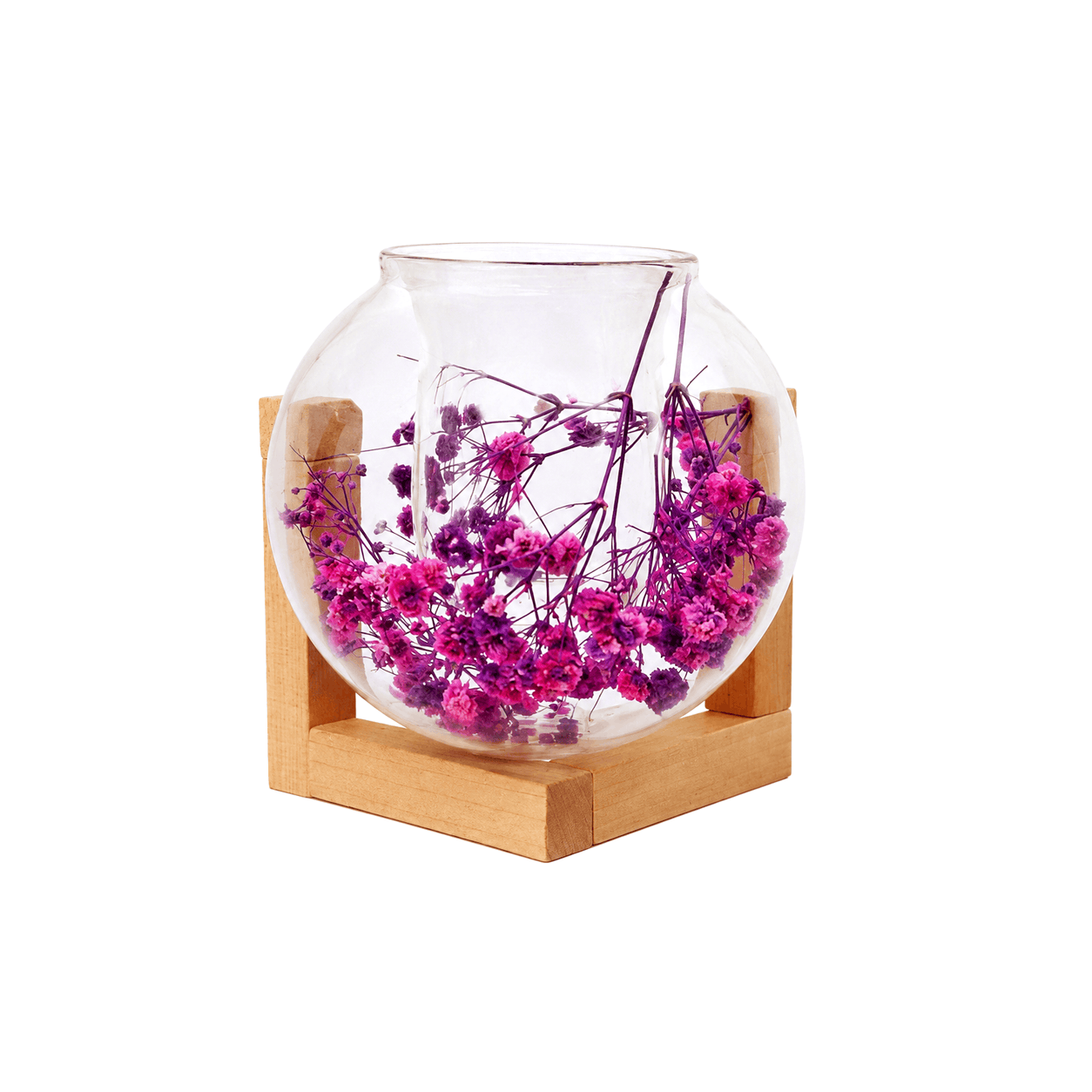 D.W.M 150 ML Double Wall Glass With Wooden Stand Kaka Bawa Sons