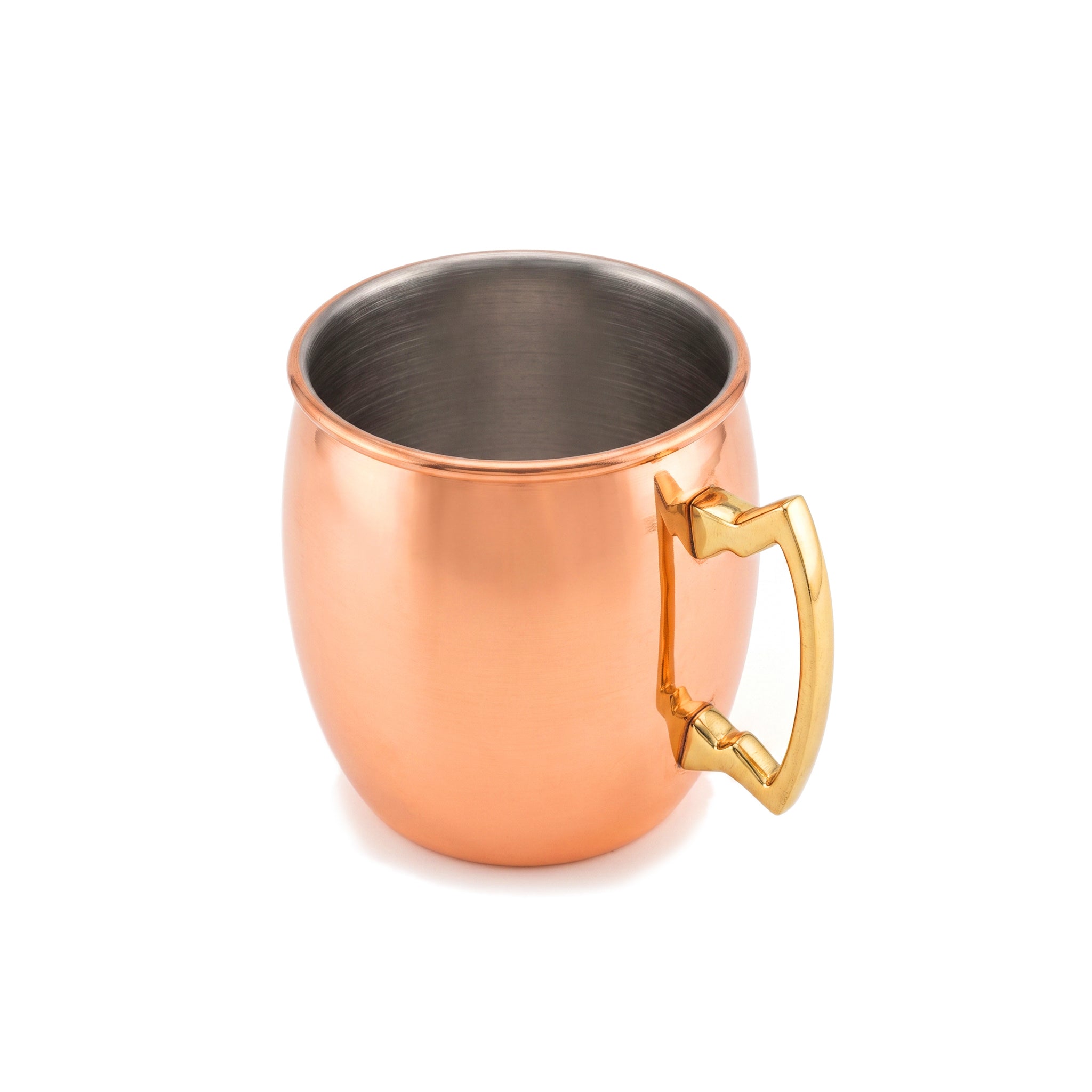 Crest 250 ML Copper Coating Brass Mug Kaka Bawa Sons