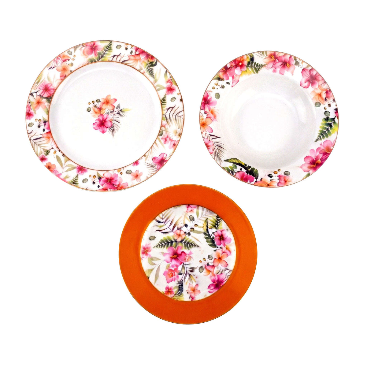 UK Parliament 18-Pieces Bone China Plate Sets Kaka Bawa Sons