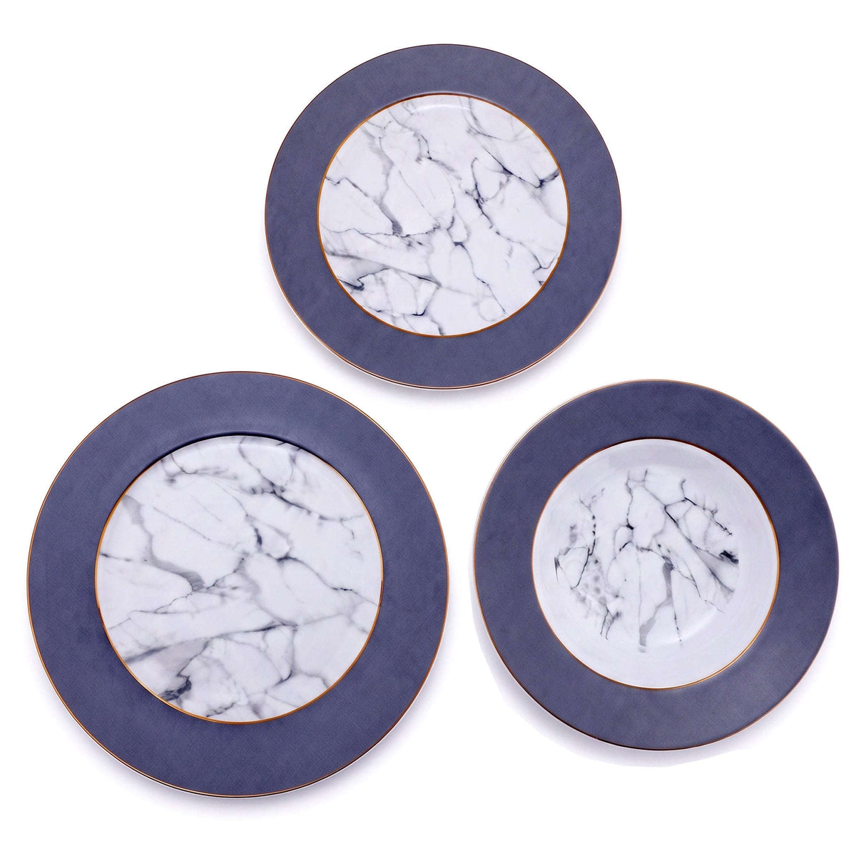 UK Parliament 18-Pieces Bone China Plate Sets Kaka Bawa Sons