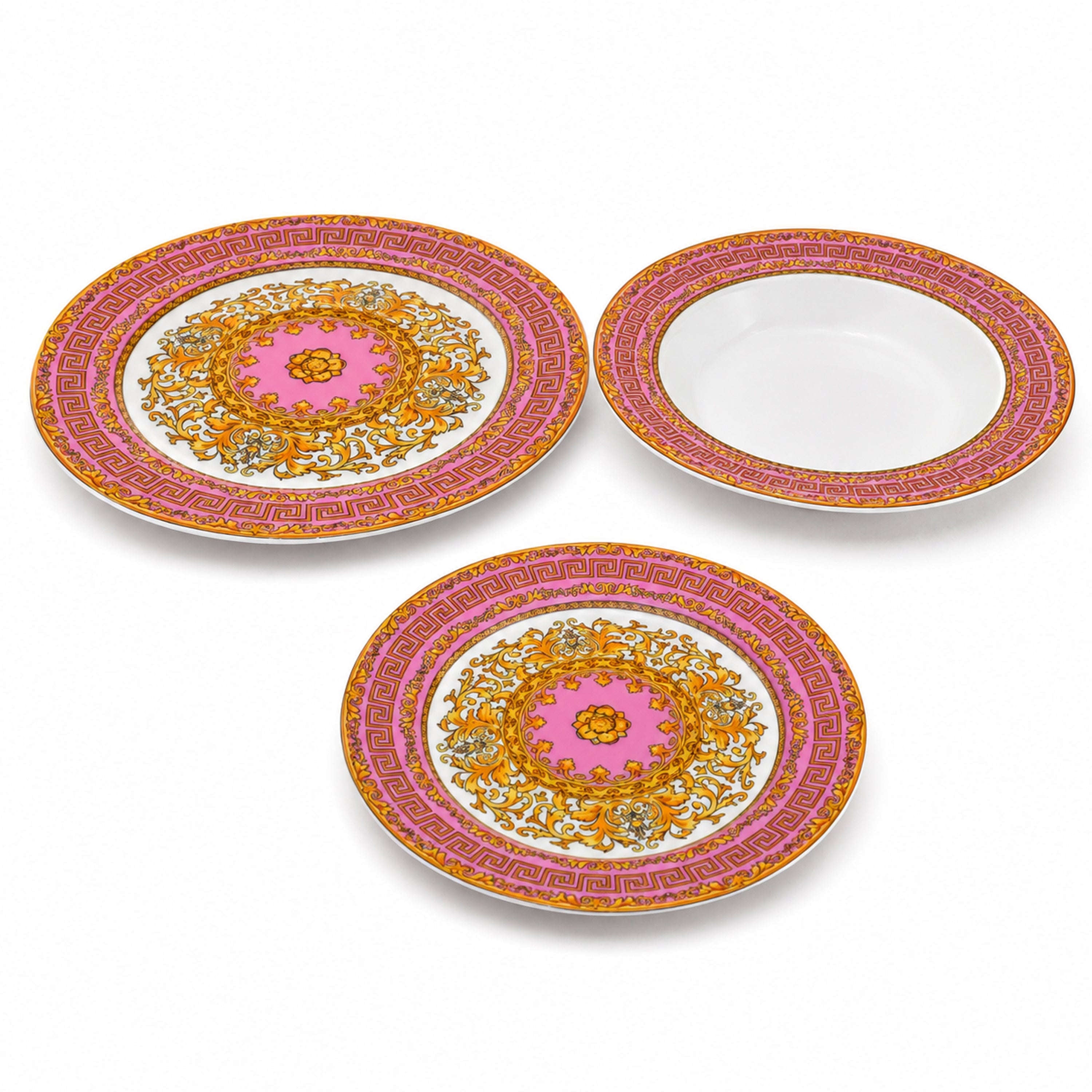 B/C 18-Pieces Bone China Plate Sets Kaka Bawa Sons