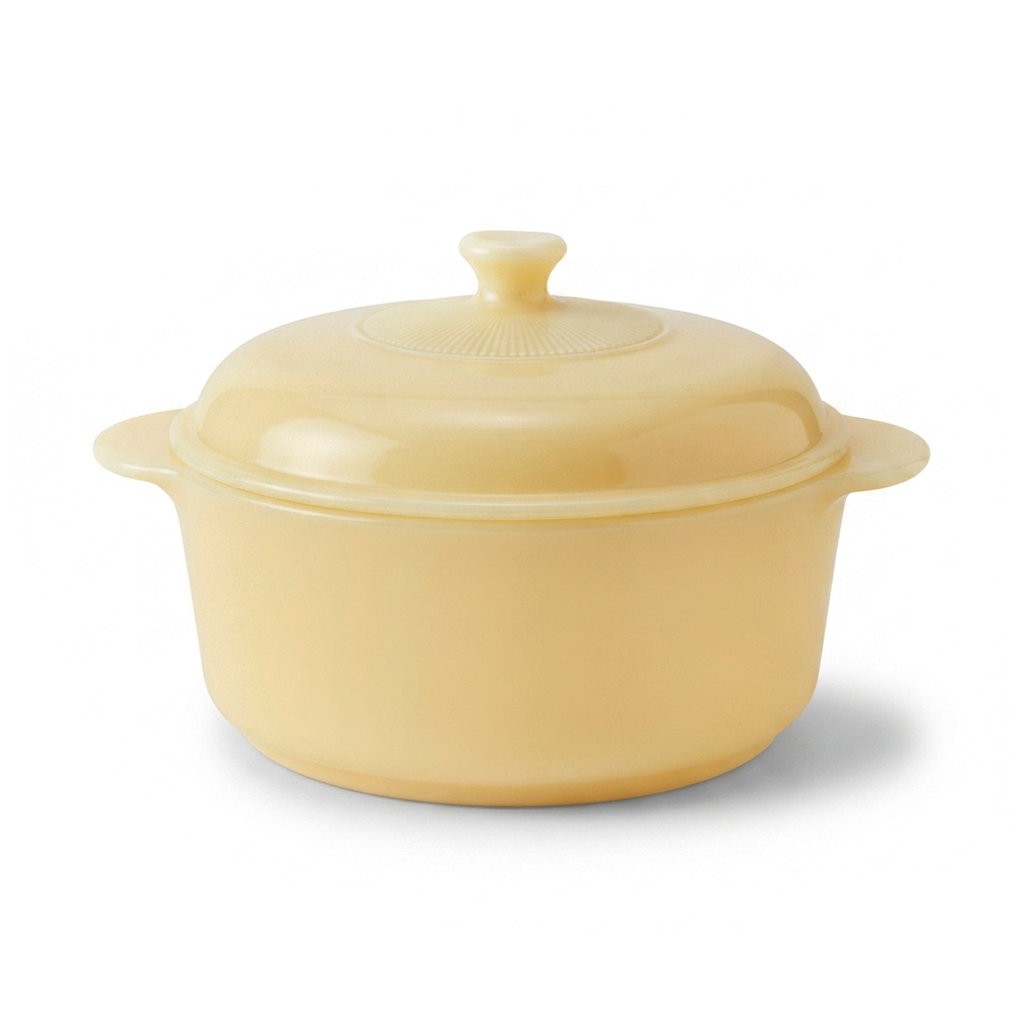Jade 7.5 Inch Diameter Yellow Marble Casserole With Lid Kaka Bawa Sons