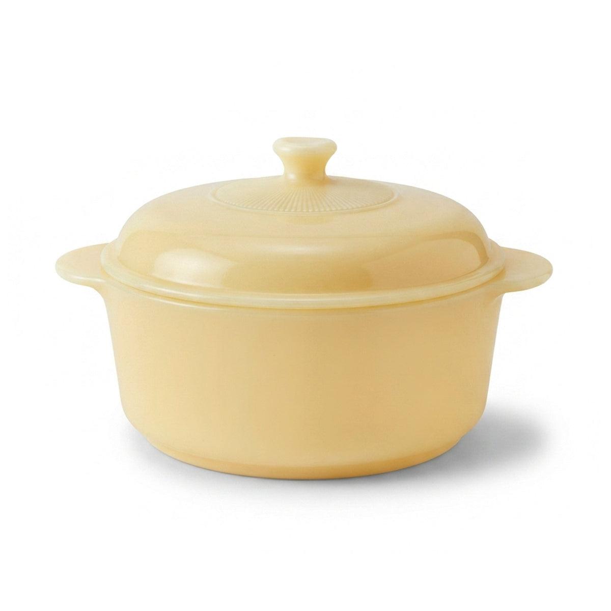 Jade 7.5 Inch Diameter Yellow Marble Casserole With Lid Kaka Bawa Sons