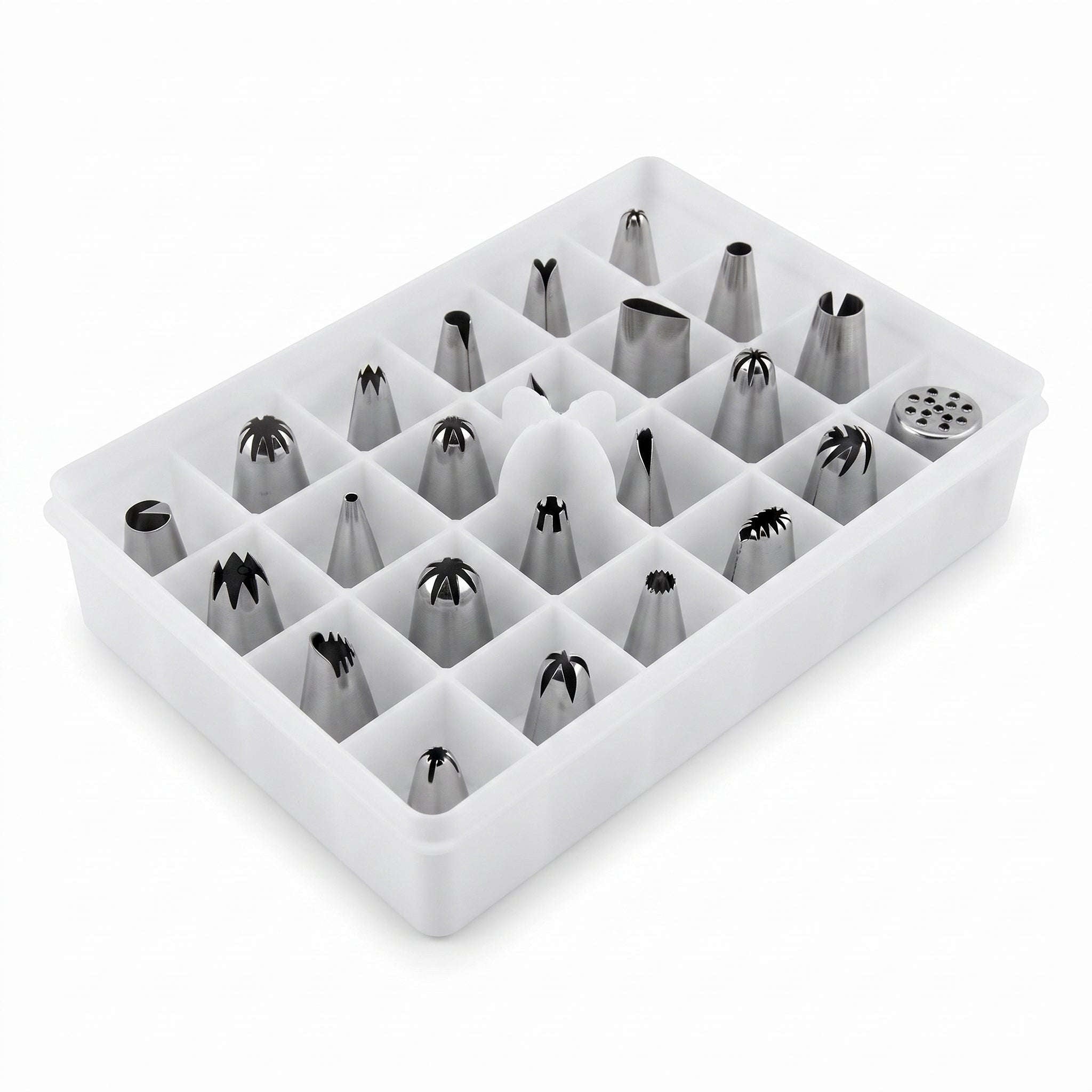 Crest 24-Pieces Stainless Steel Icing Nozzles Set Kaka Bawa Sons