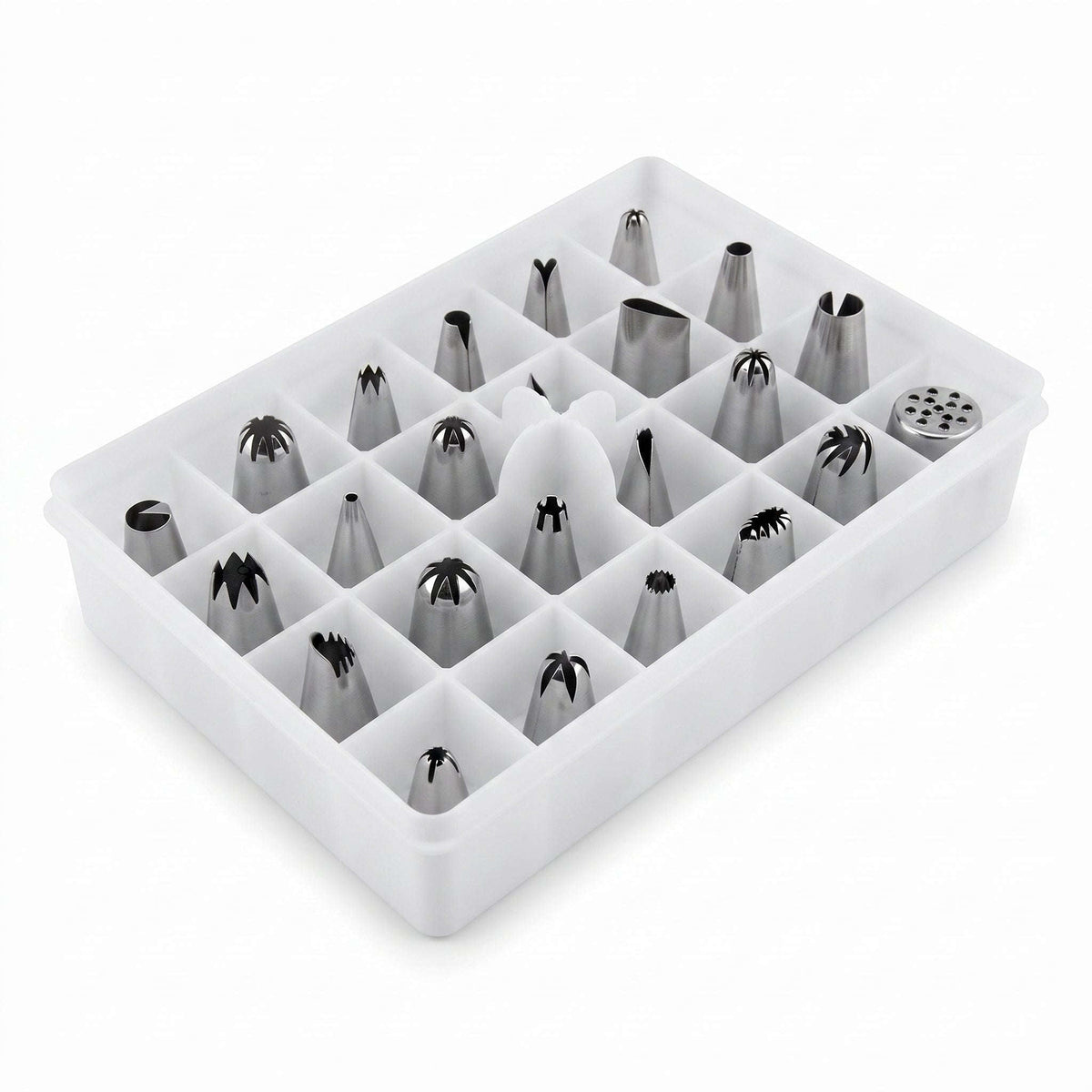Crest 24-Pieces Stainless Steel Icing Nozzles Set Kaka Bawa Sons