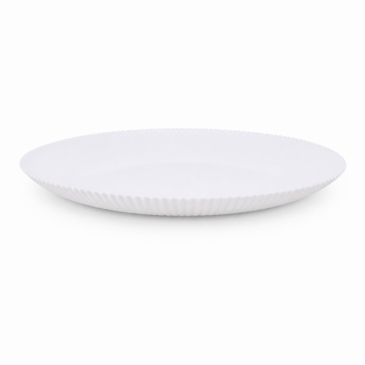 Home Table 10-Inches Opal White Marble Flat Plate Kaka Bawa Sons