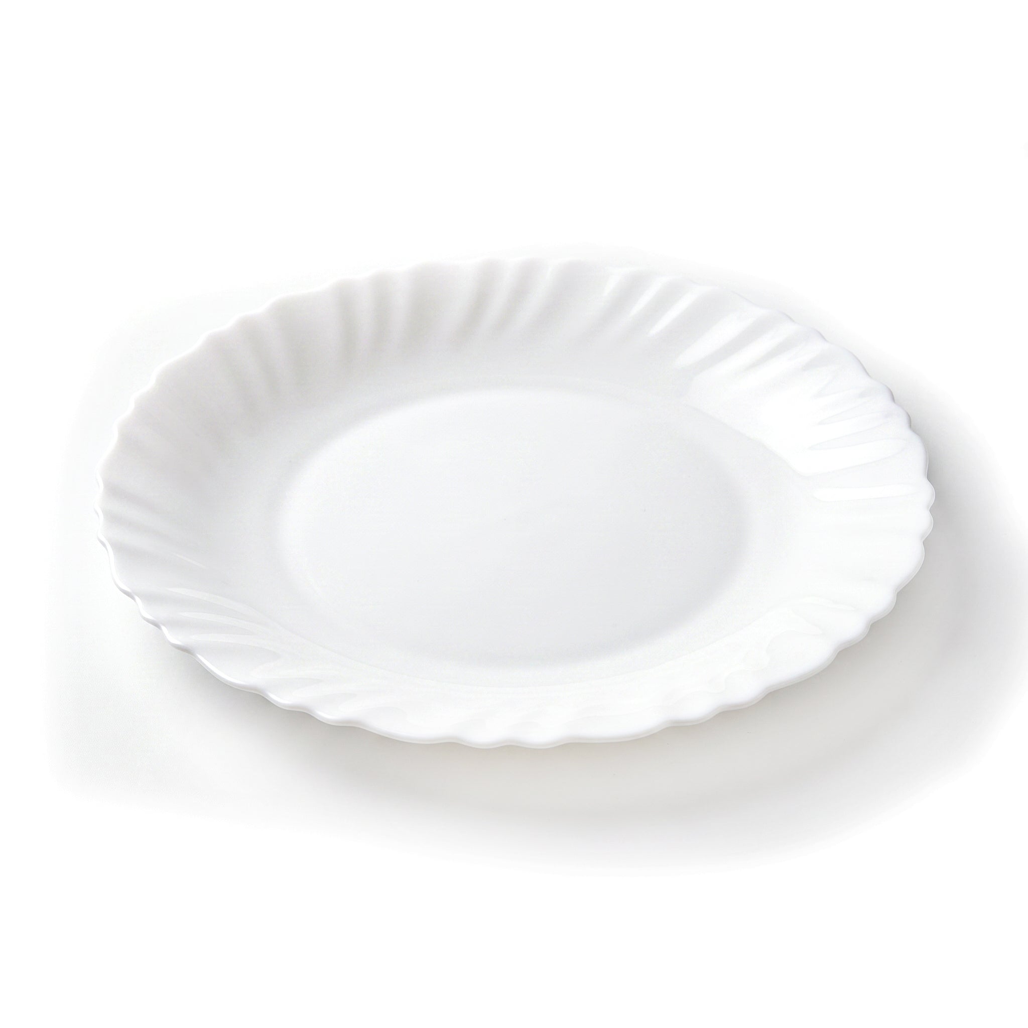 Arcopal 7-Inches , 10-Inches Opal White Marble Flat Plate Kaka Bawa Sons