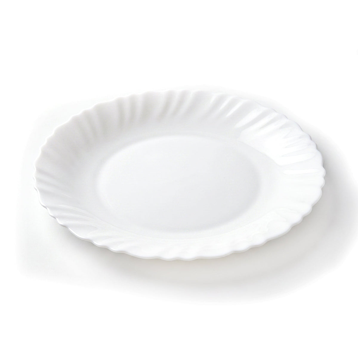 Arcopal 7-Inches , 10-Inches Opal White Marble Flat Plate Kaka Bawa Sons