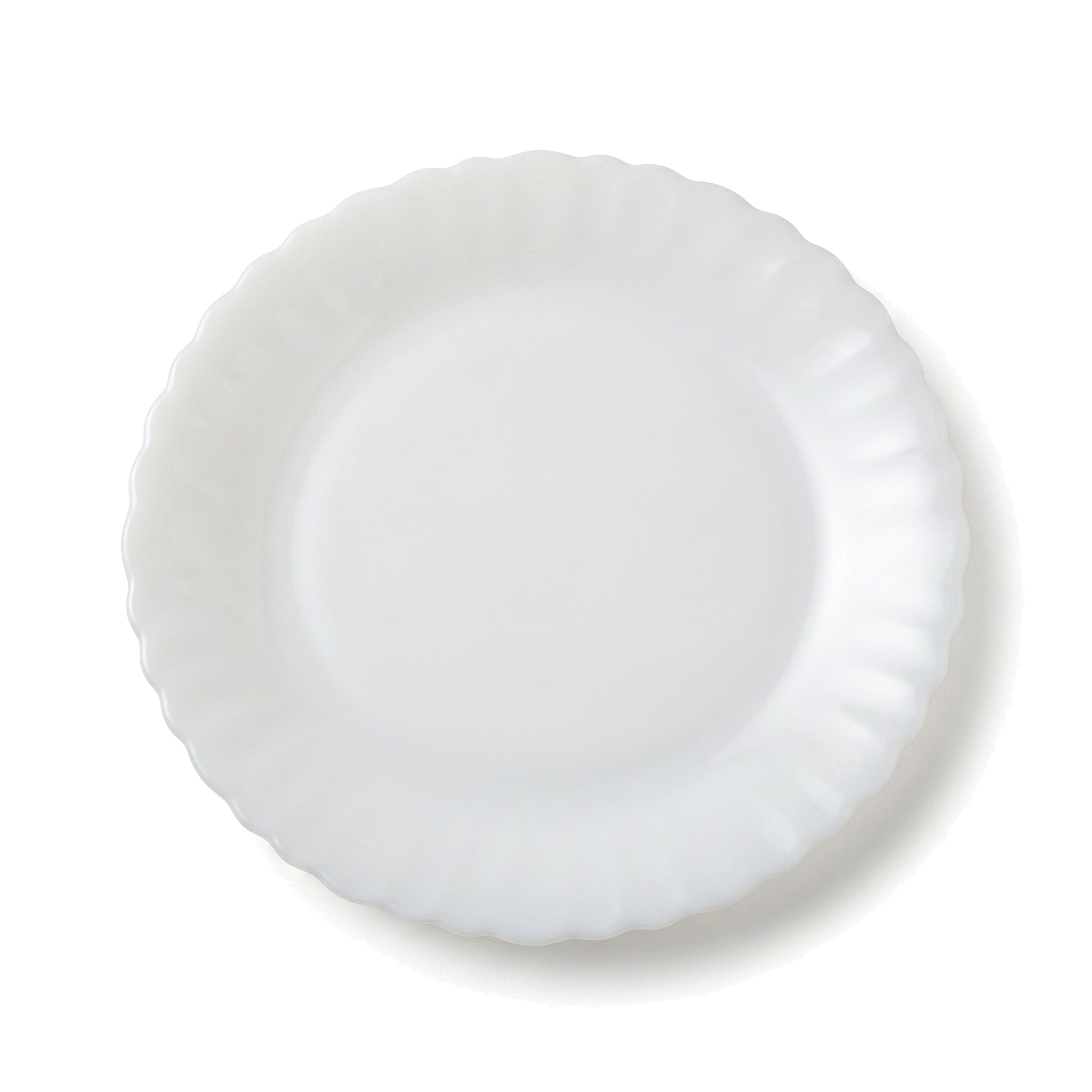 White Diamond 7-Inches First White Marble Flat Plate Kaka Bawa Sons