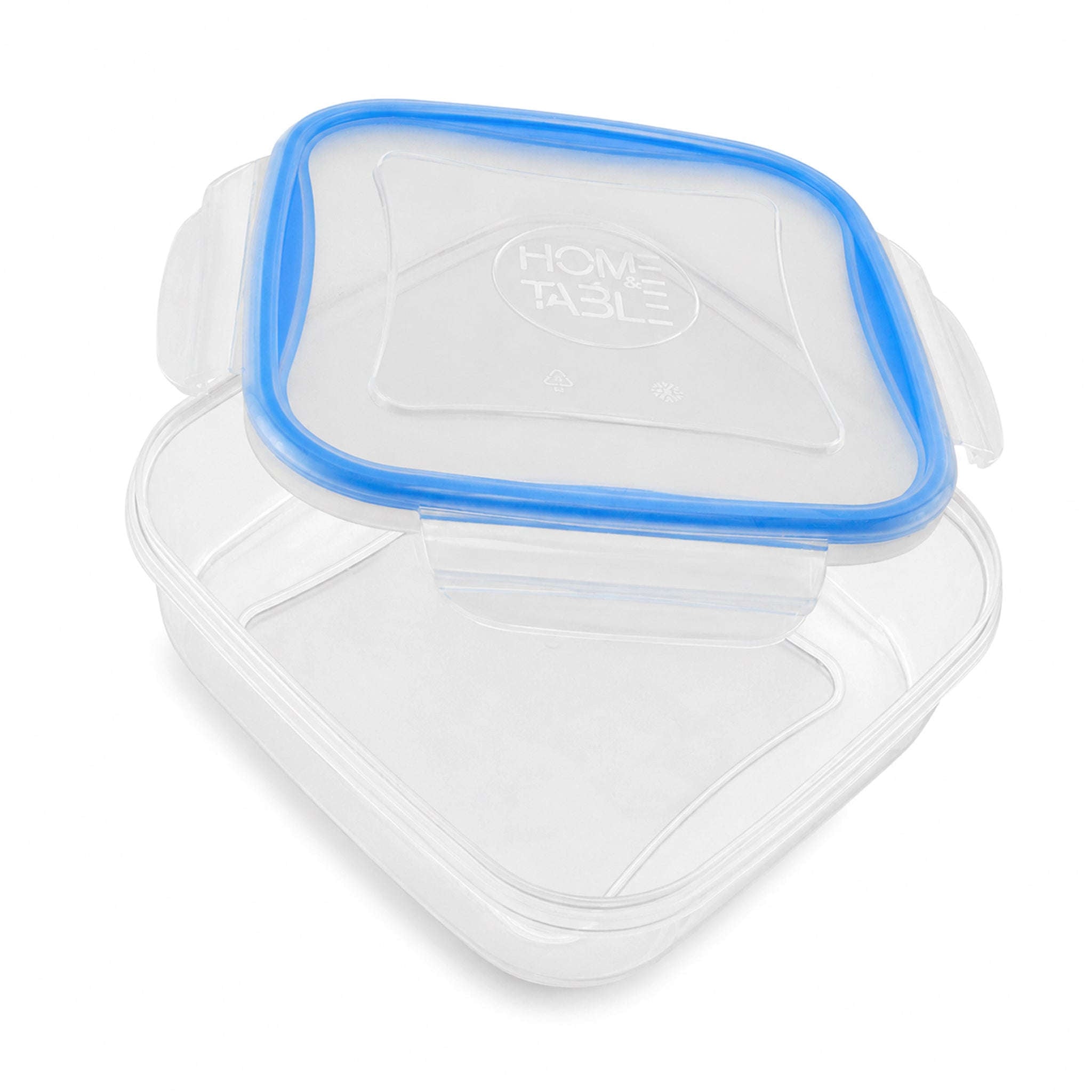 Home Table 2.0-Liter 1.9Kg Light Blue Plastic Food Container With Lock Lid Kaka Bawa Sons