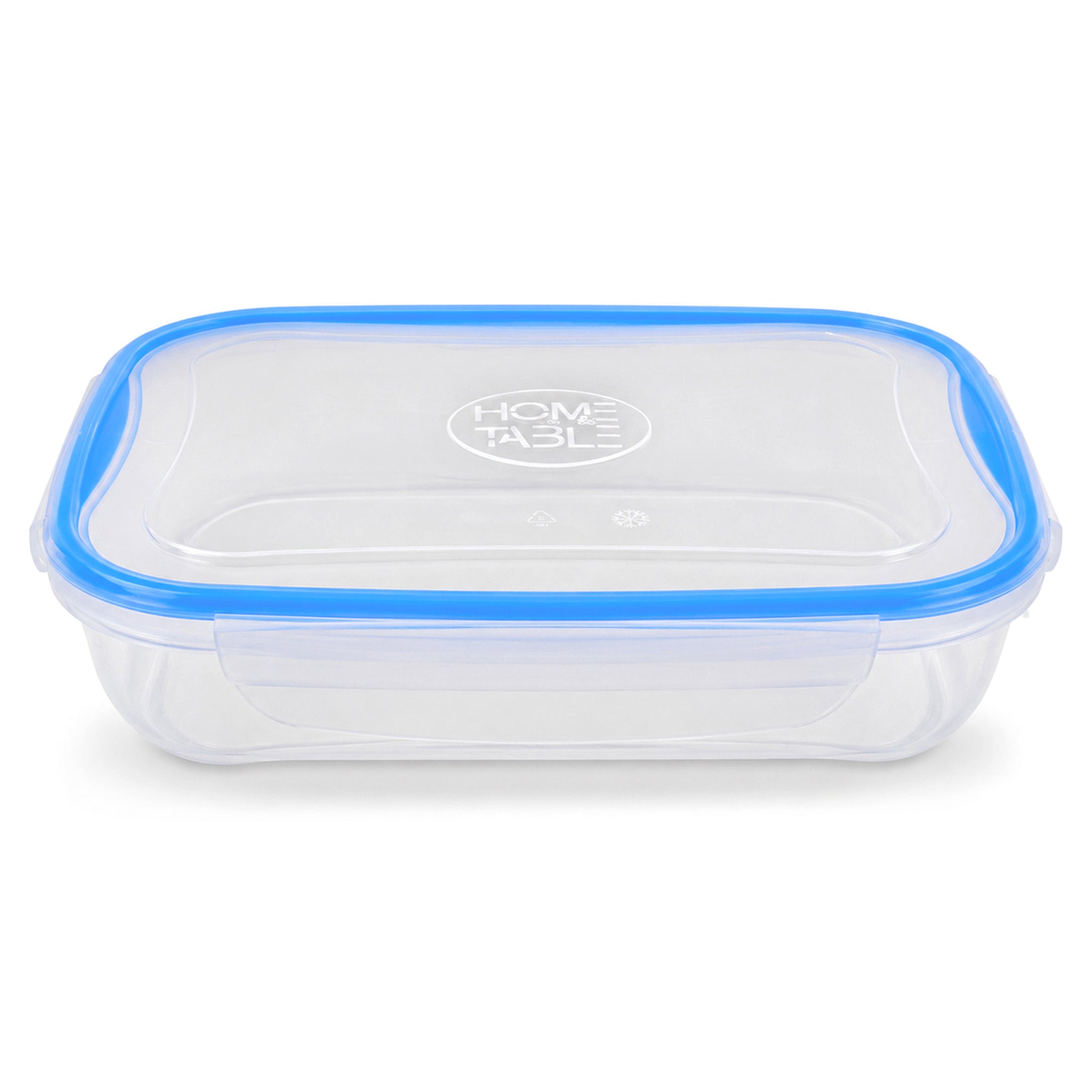 Home Table 2.65-Liter 2.5Kg Light Blue Plastic Food Container With Lock Lid