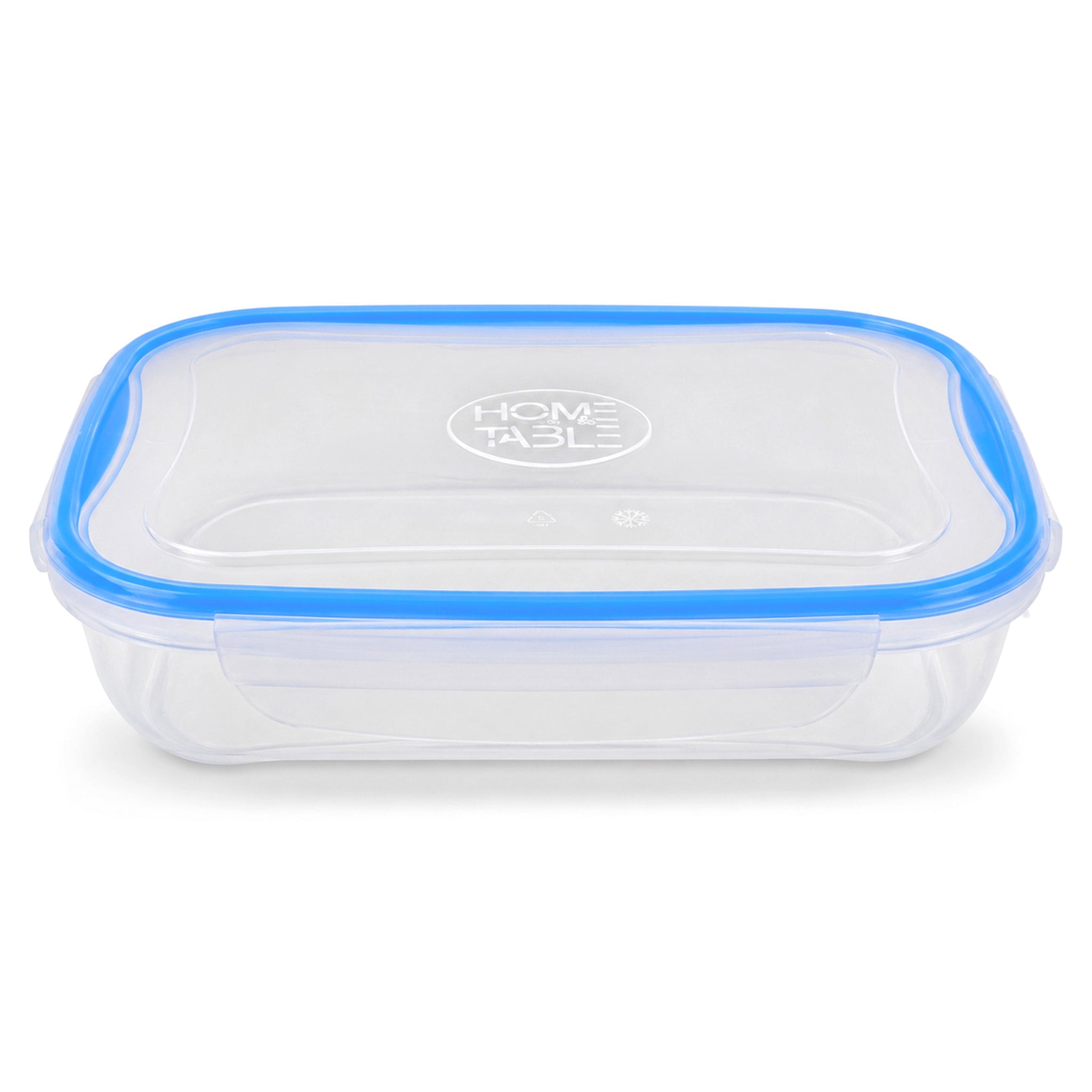 Home Table 2.65-Liter 2.5Kg Light Blue Plastic Food Container With Lock Lid Kaka Bawa Sons