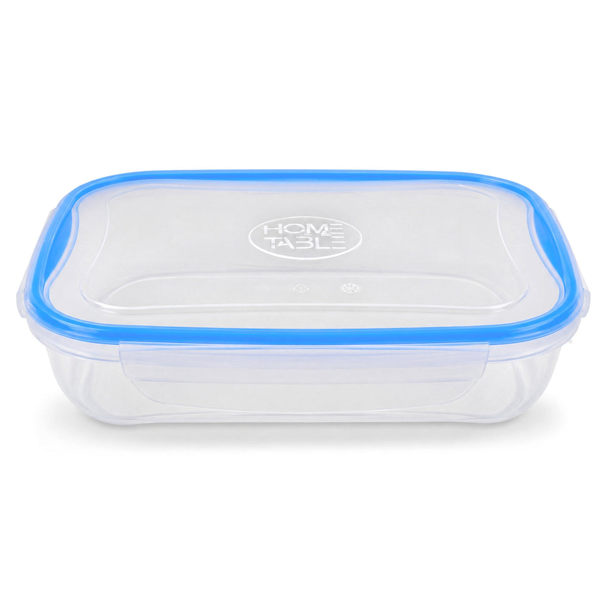 Home Table 2.65-Liter 2.5Kg Light Blue Plastic Food Container With Lock Lid Kaka Bawa Sons