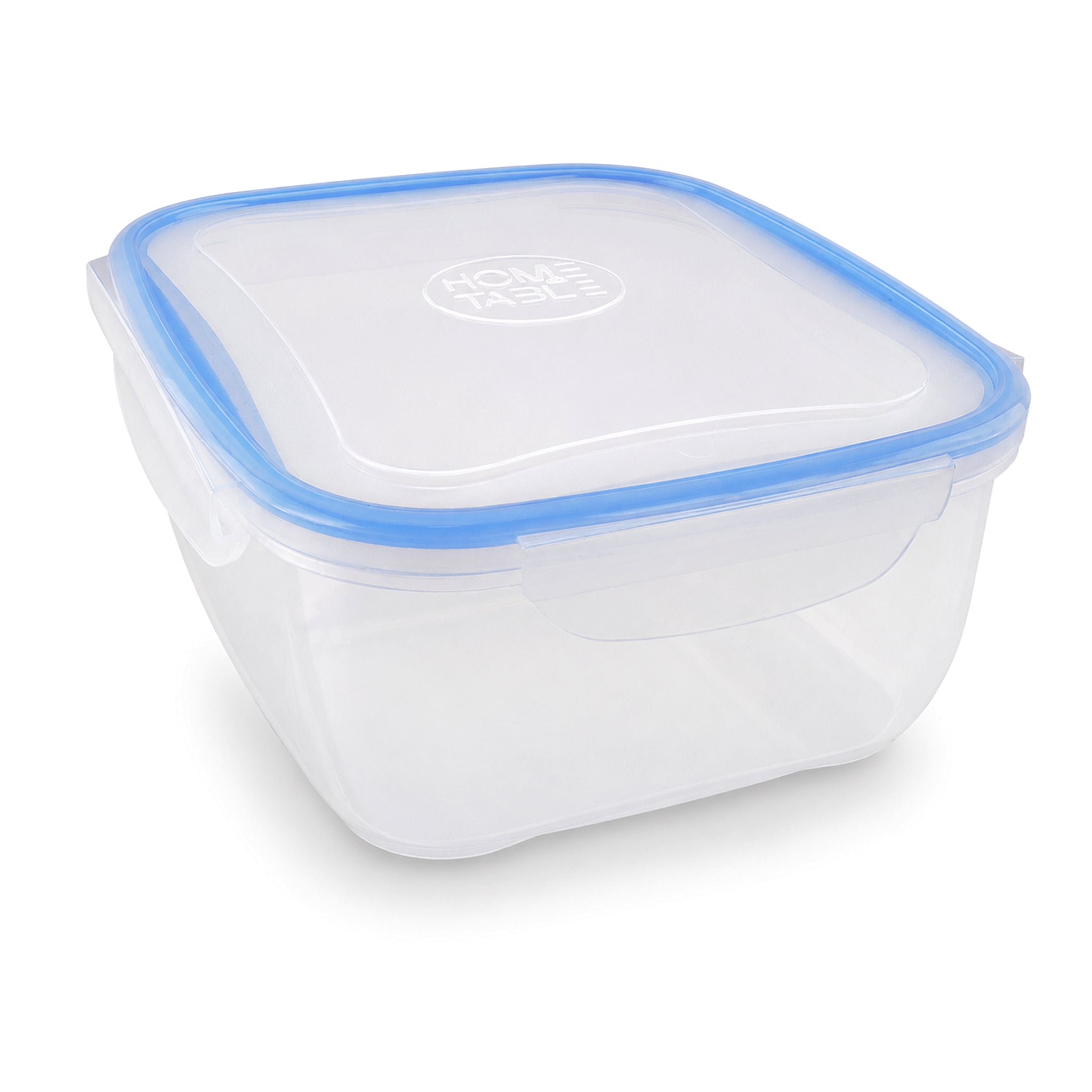 Home Table 5.0-Liter 4.75Kg Light Blue Plastic Food Container With Lock Lid Kaka Bawa Sons
