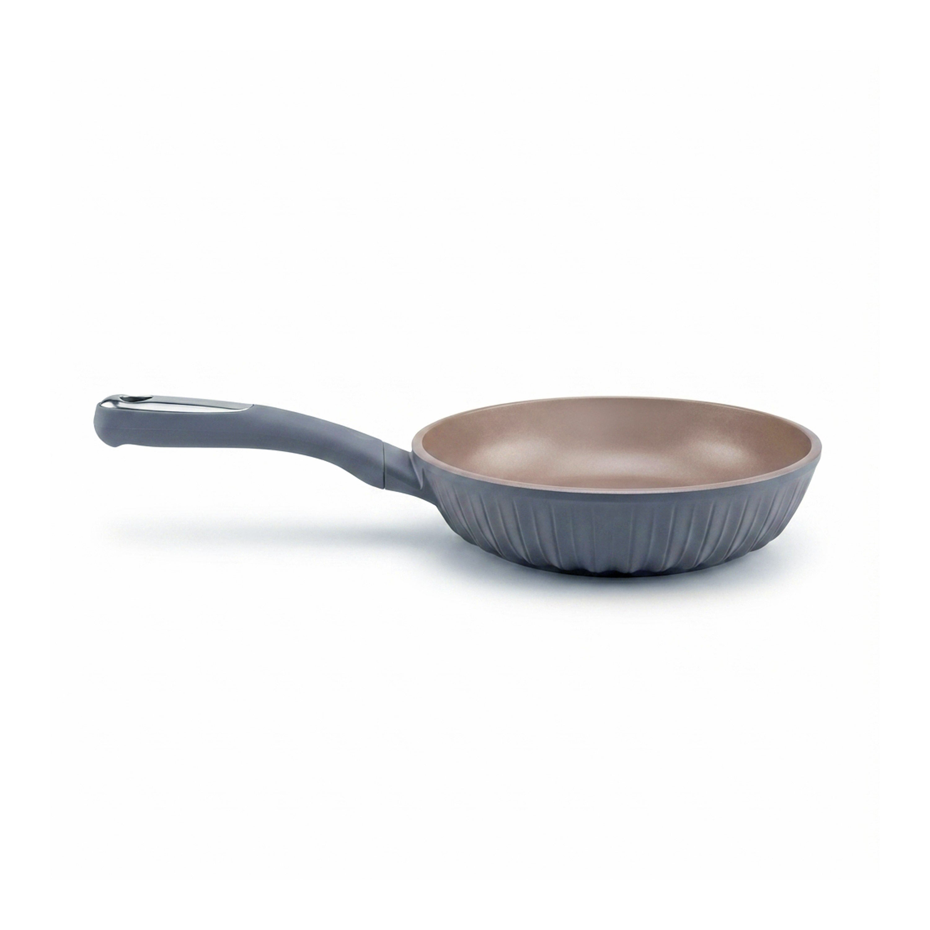 Uakeen Grey Stainless Steel Non-Stick Induction Frying Pans Kaka Bawa Sons
