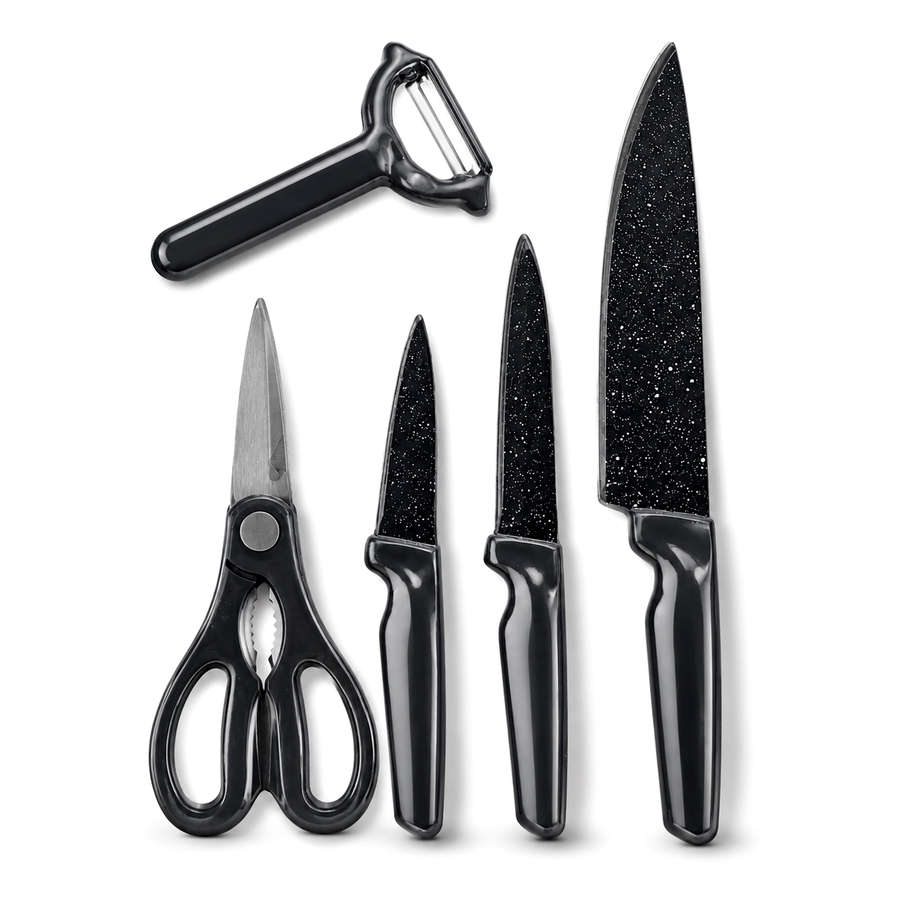 Danny Home 6-Pieces Black Kitchen Tools Set
