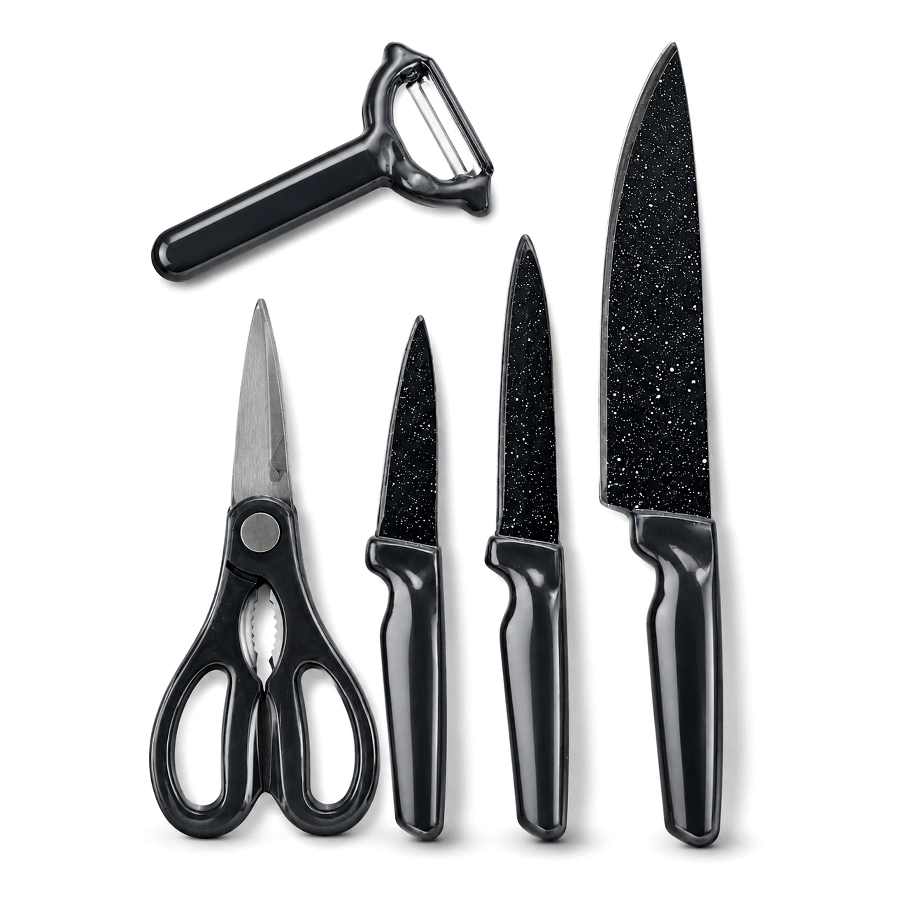 Danny Home 6-Pieces Black Kitchen Tools Set Kaka Bawa Sons
