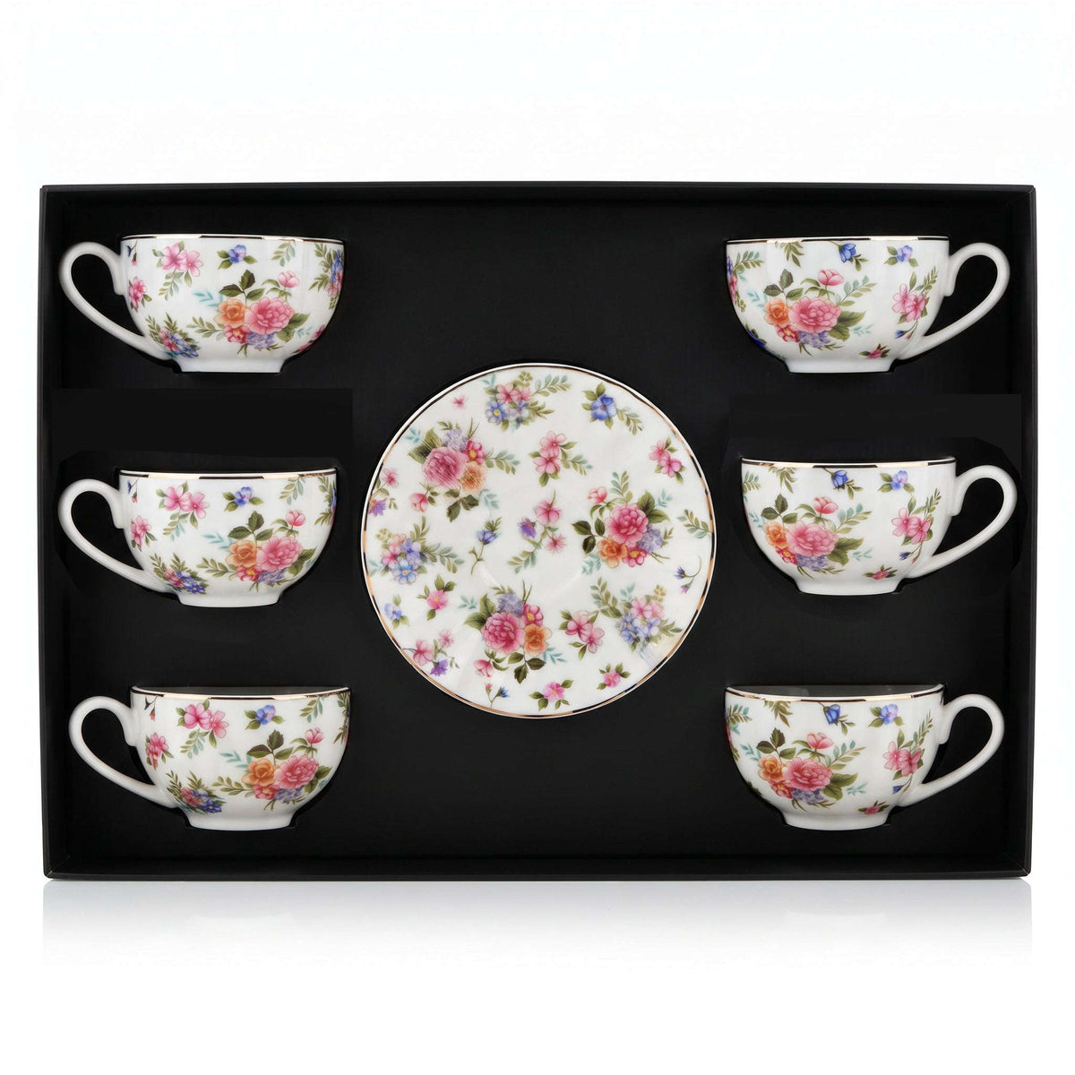 B/C 6-Pieces Ceramic Cup And Saucer Sets Kaka Bawa Sons