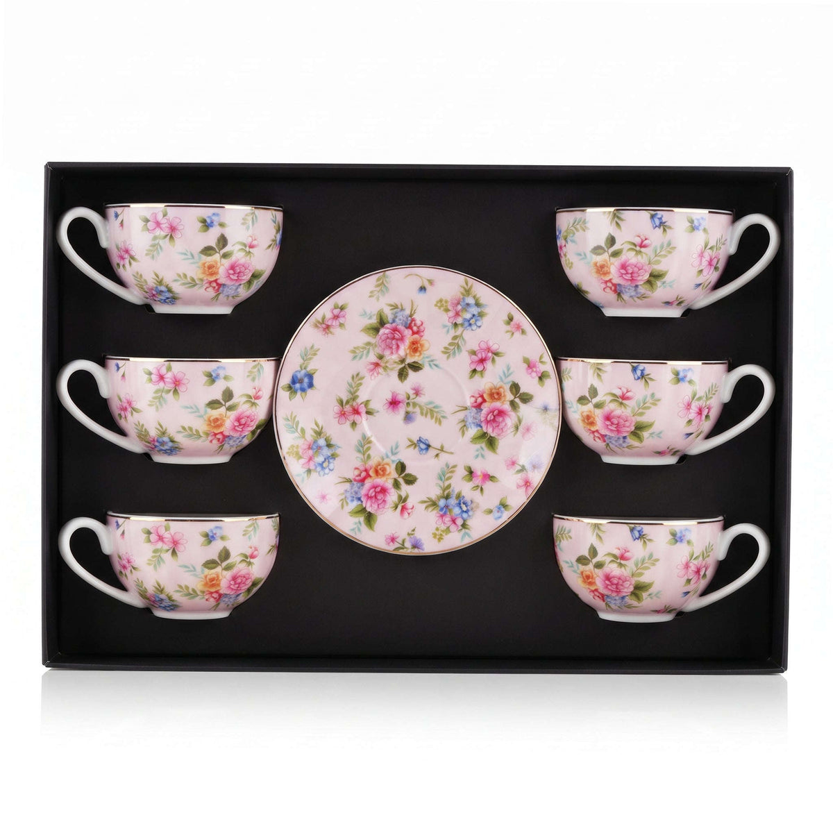 B/C 6-Pieces Ceramic Cup And Saucer Sets Kaka Bawa Sons