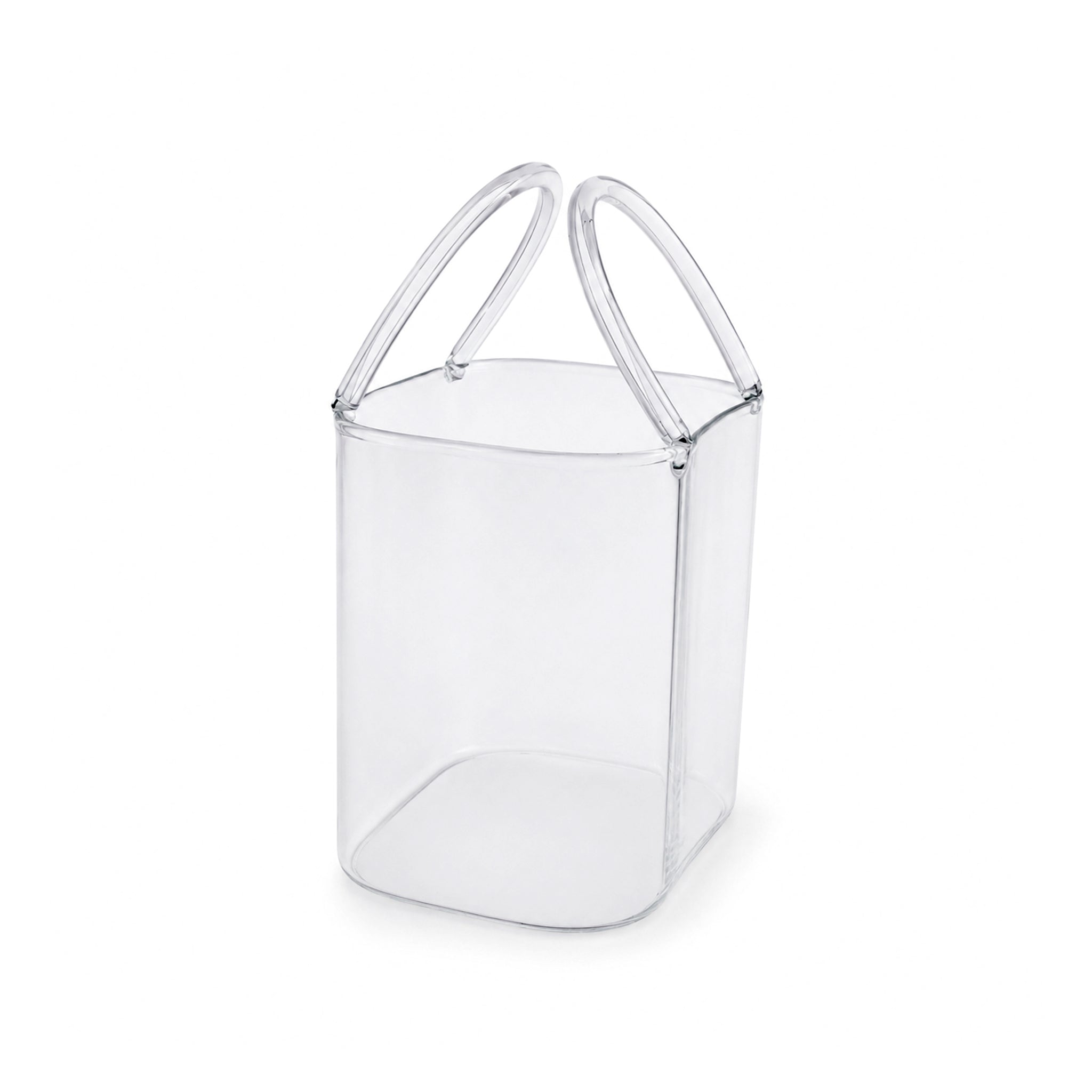 D.W.M 750 ML Glass Handbag Style Drinking Cup With Glass Straw Kaka Bawa Sons