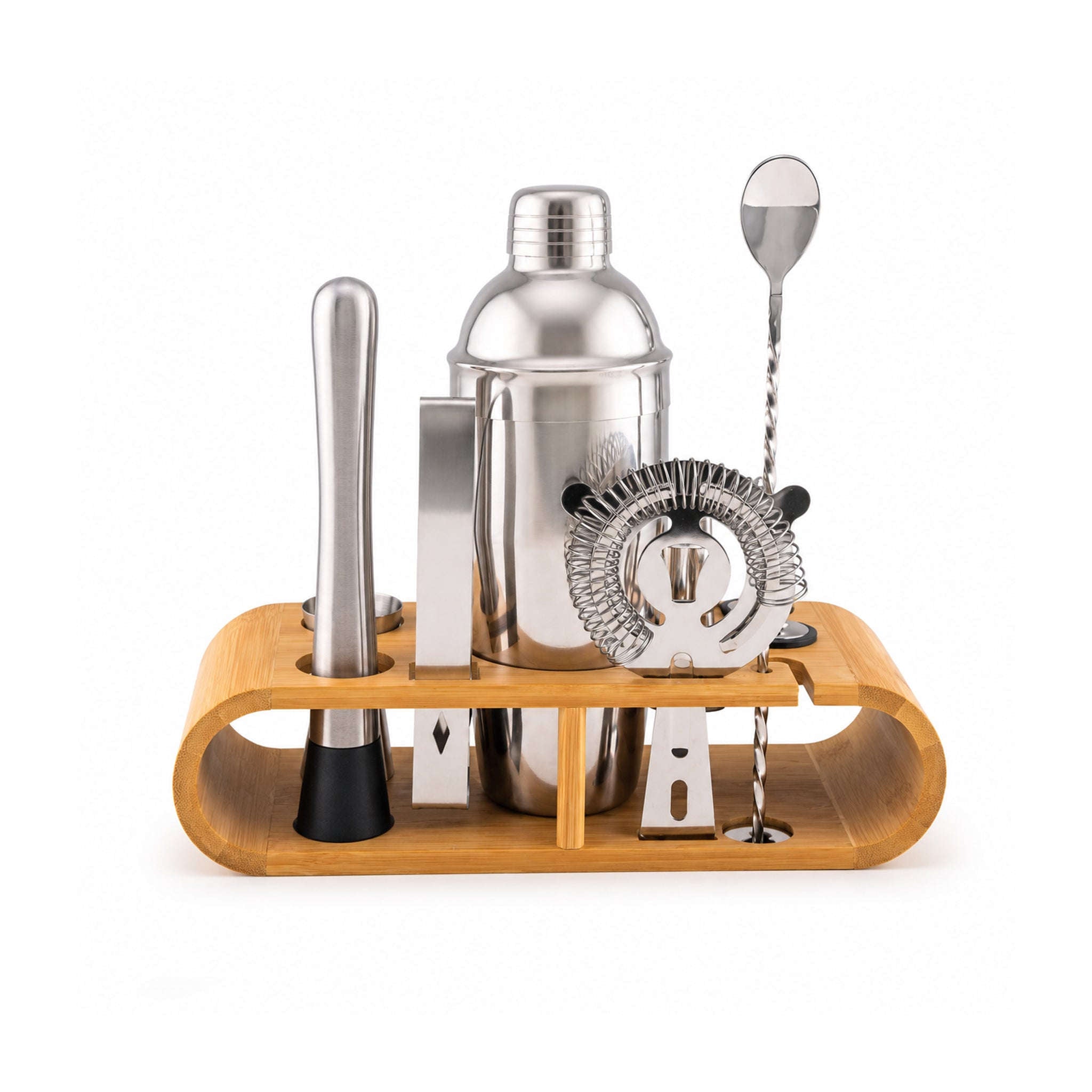 Mart 10-Piece Professional Stainless Steel Bartender Shaker Set Kaka Bawa Sons