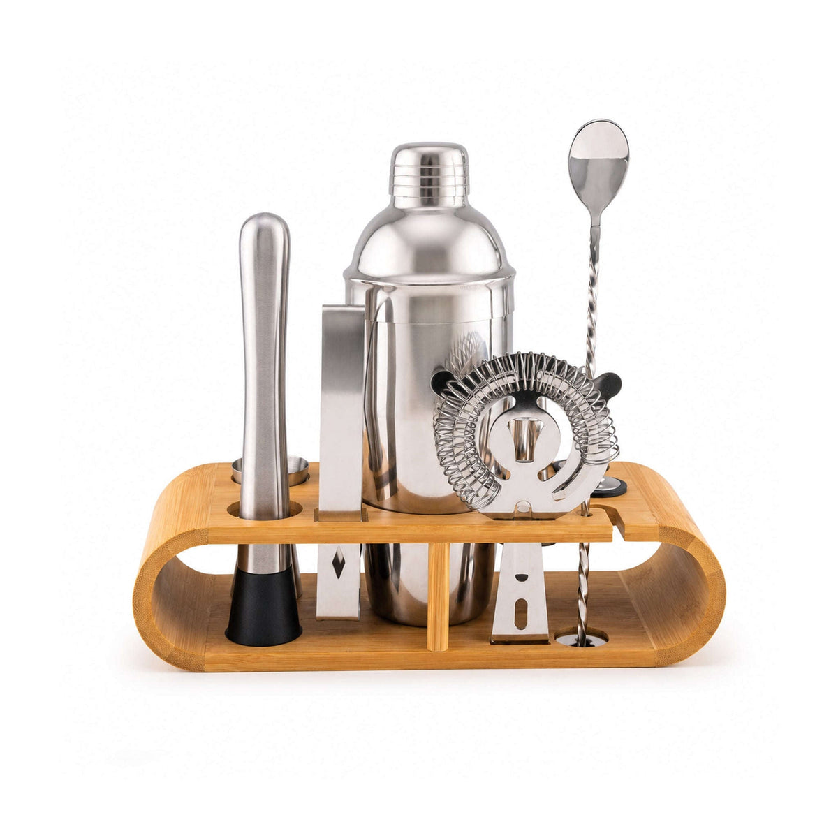 Mart 10-Piece Professional Stainless Steel Bartender Shaker Set Kaka Bawa Sons