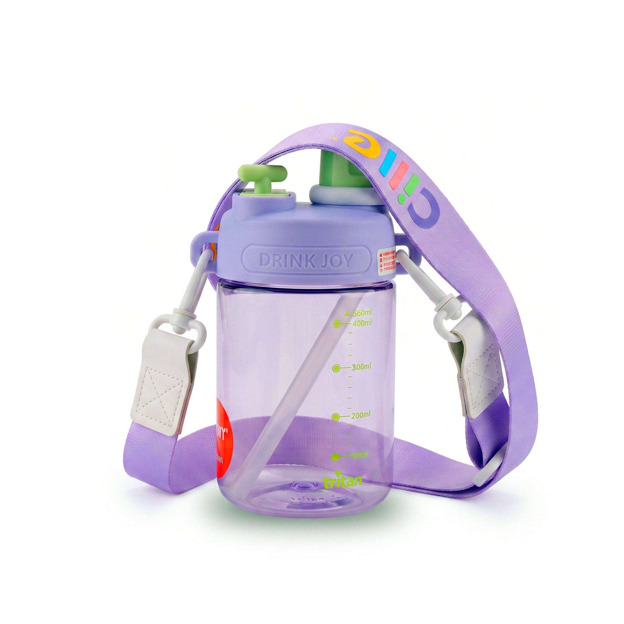Cille 560 ML Kids Plastic Water Bottles With Straw, Spout AND Carry Strap Kaka Bawa Sons