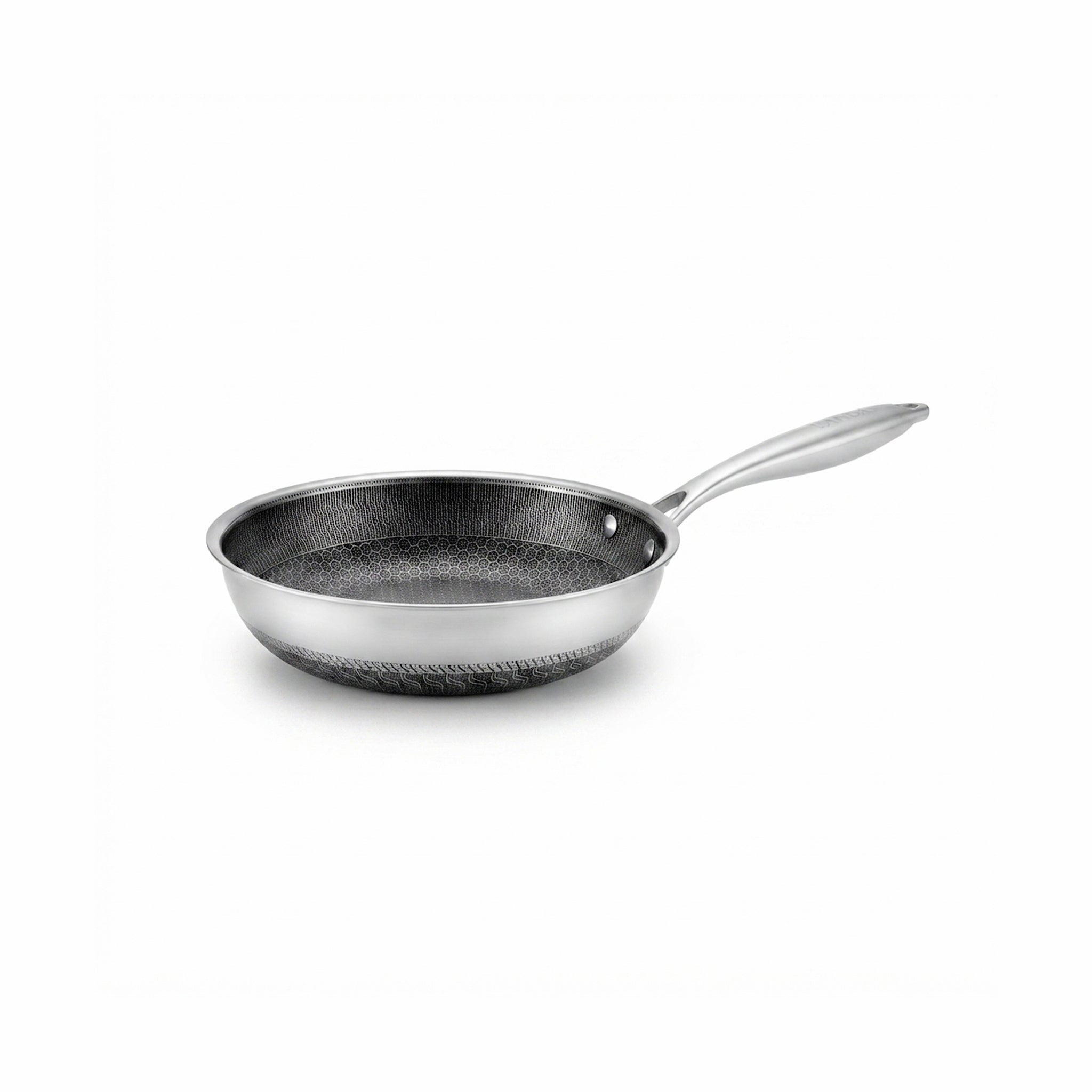 Flanek Stainless Steel Black And White Laser Coating Induction Frying Pan Kaka Bawa Sons