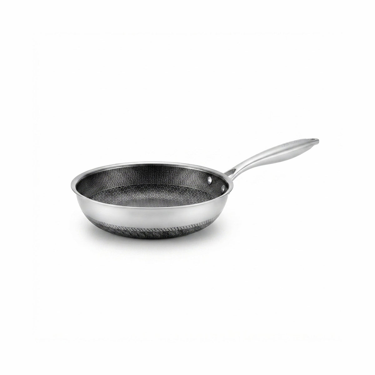 Flanek Stainless Steel Black And White Laser Coating Induction Frying Pan Kaka Bawa Sons
