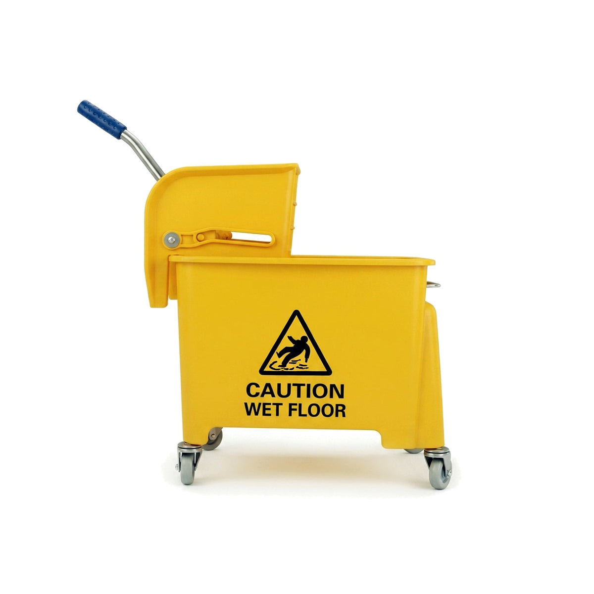 Clear 20-Liter Plastic Yellow Single Mop Bucket Kaka Bawa Sons