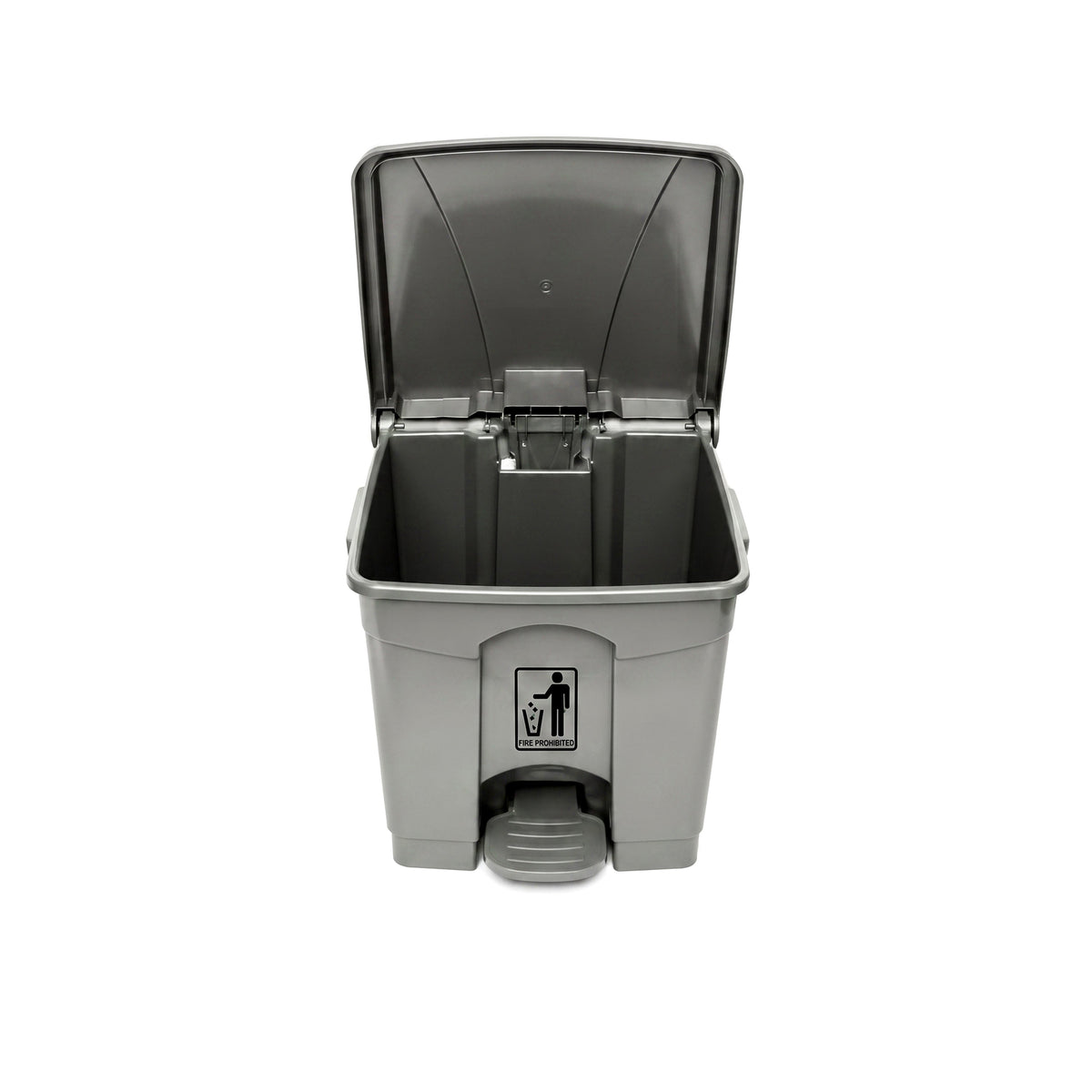 Deluxe 30-Liter Plastic Matte Push-Pedal Rectangular Dustbins Kaka Bawa Sons
