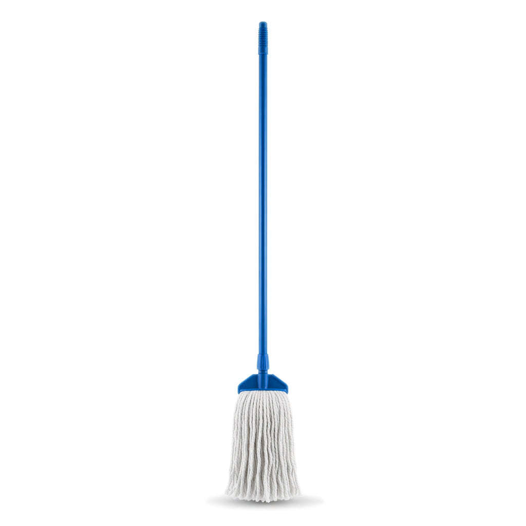 Clear 16-Inch Blue Handle Plastic Wet Mop Kaka Bawa Sons