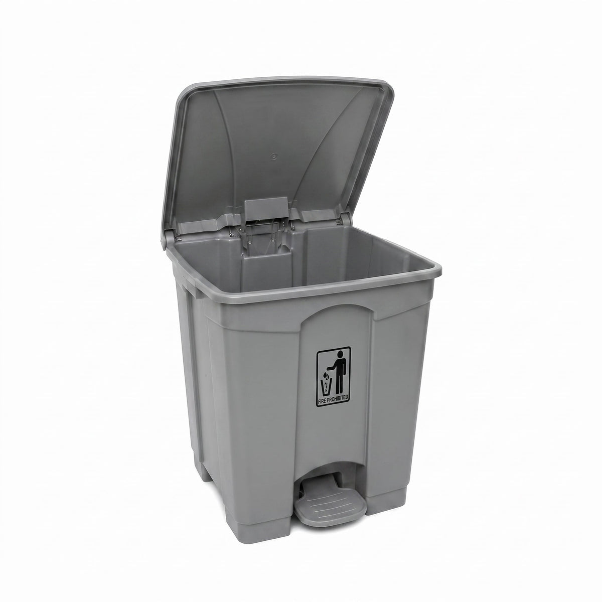 Deluxe 50-Liter Matte Plastic Rectangular Push-Pedal Dustbins Kaka Bawa Sons