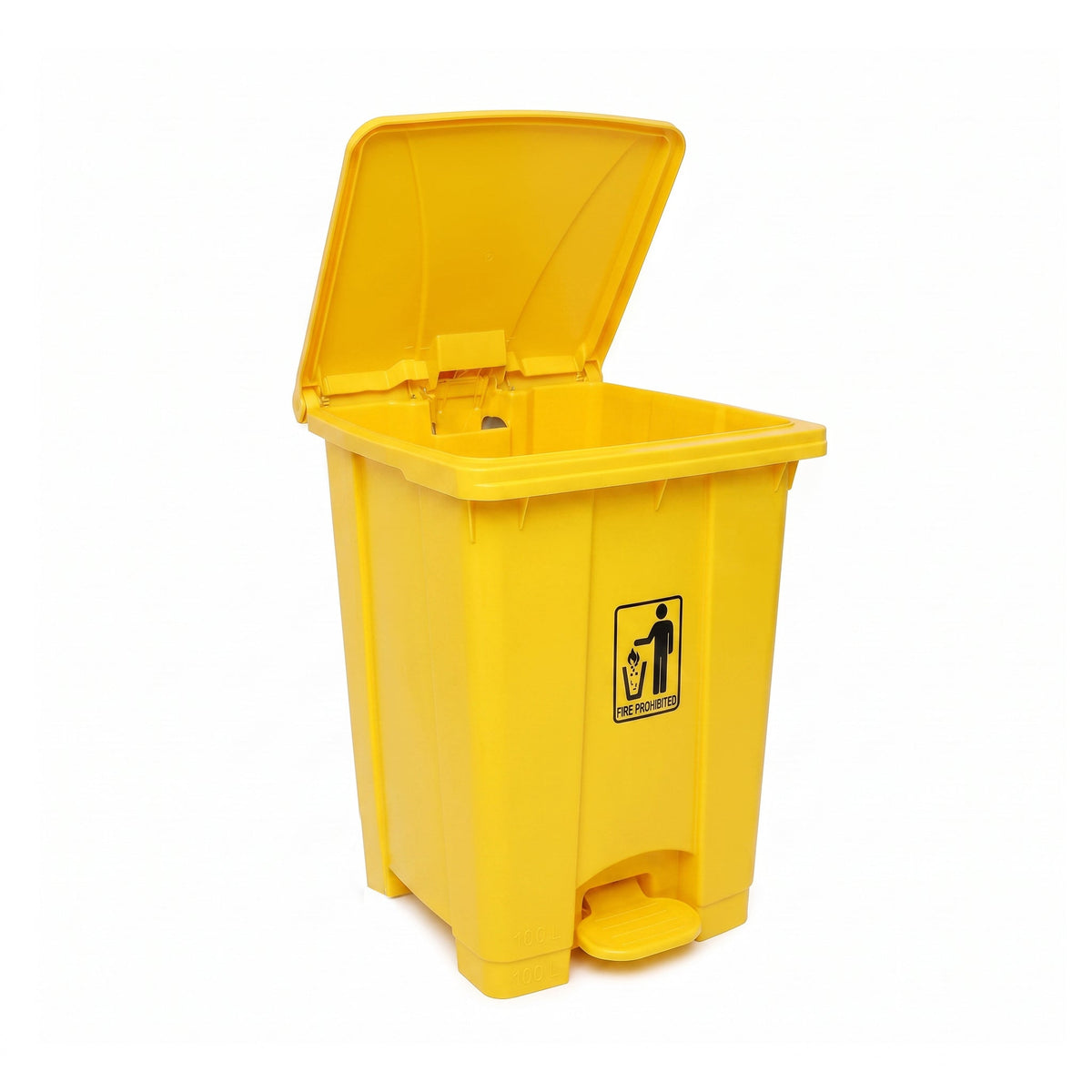 Deluxe 70-Liter Plastic Matte Rectangular Push-Pedal Dustbin Kaka Bawa Sons