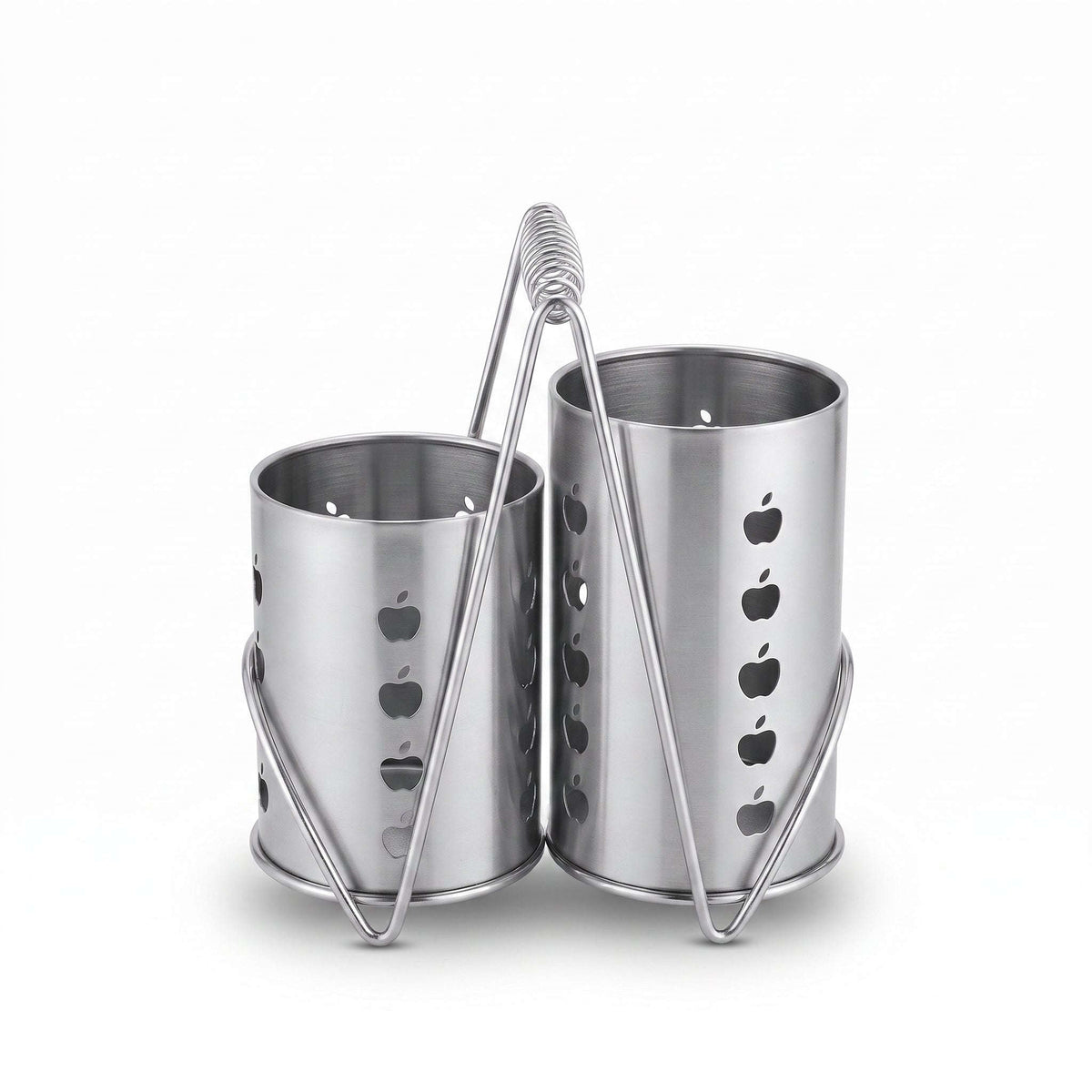 Crest 2-Portion Stainless Steel Spoon Holder Kaka Bawa Sons