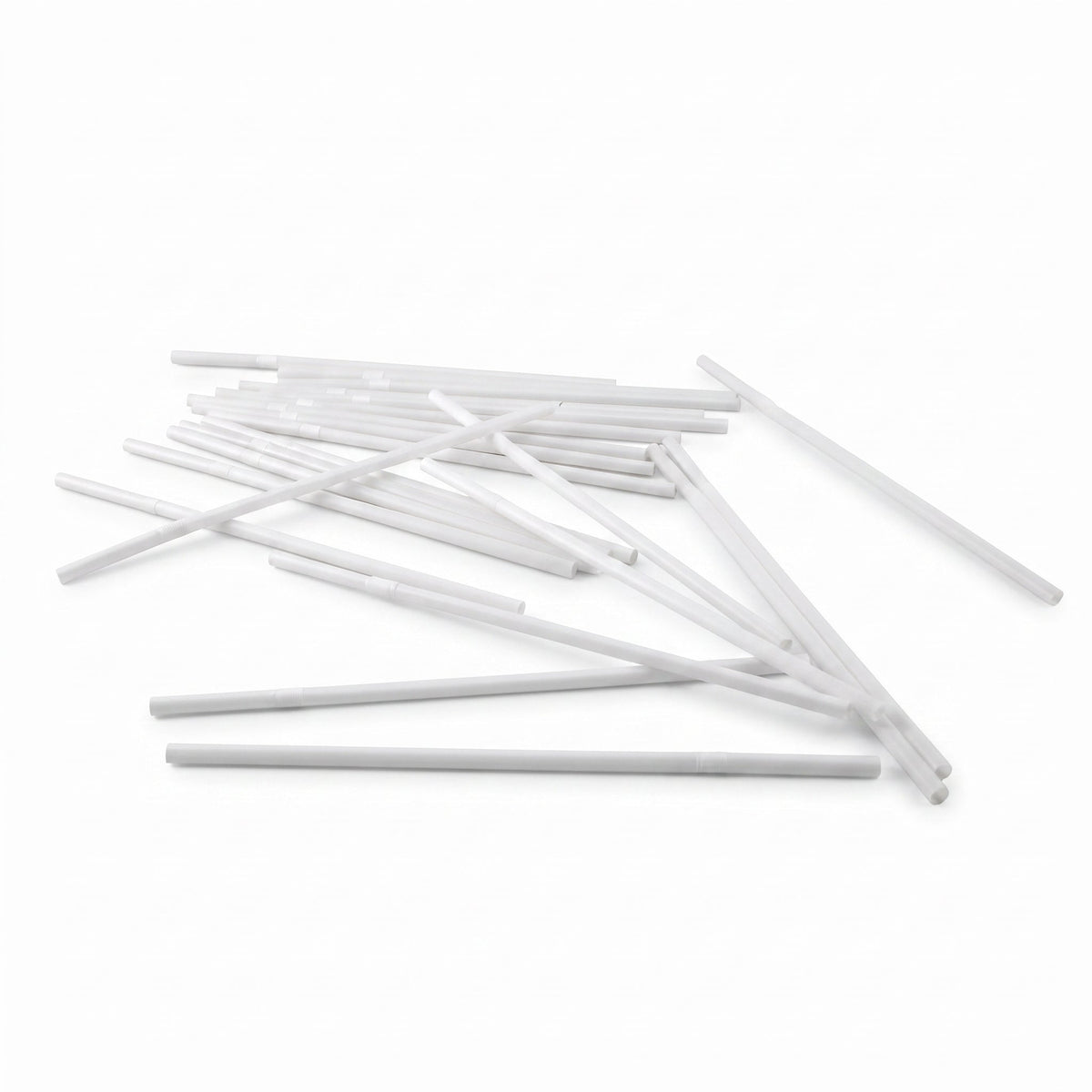 Artistic 100-Pieces 6 mm Plastic White Straws Pack Kaka Bawa Sons