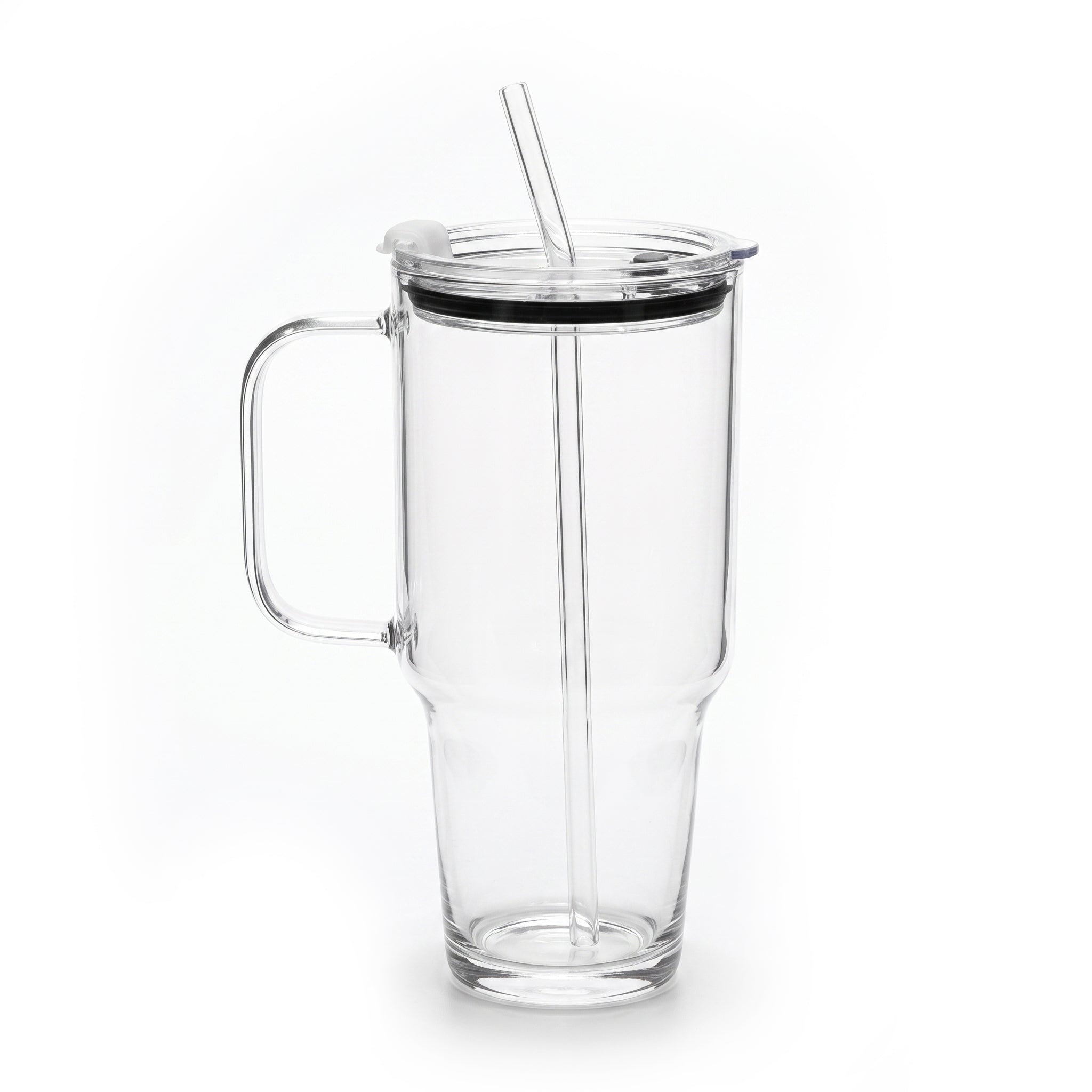 Danny Home 1-Liter Glass Transparent Tumbler With Glass Straw