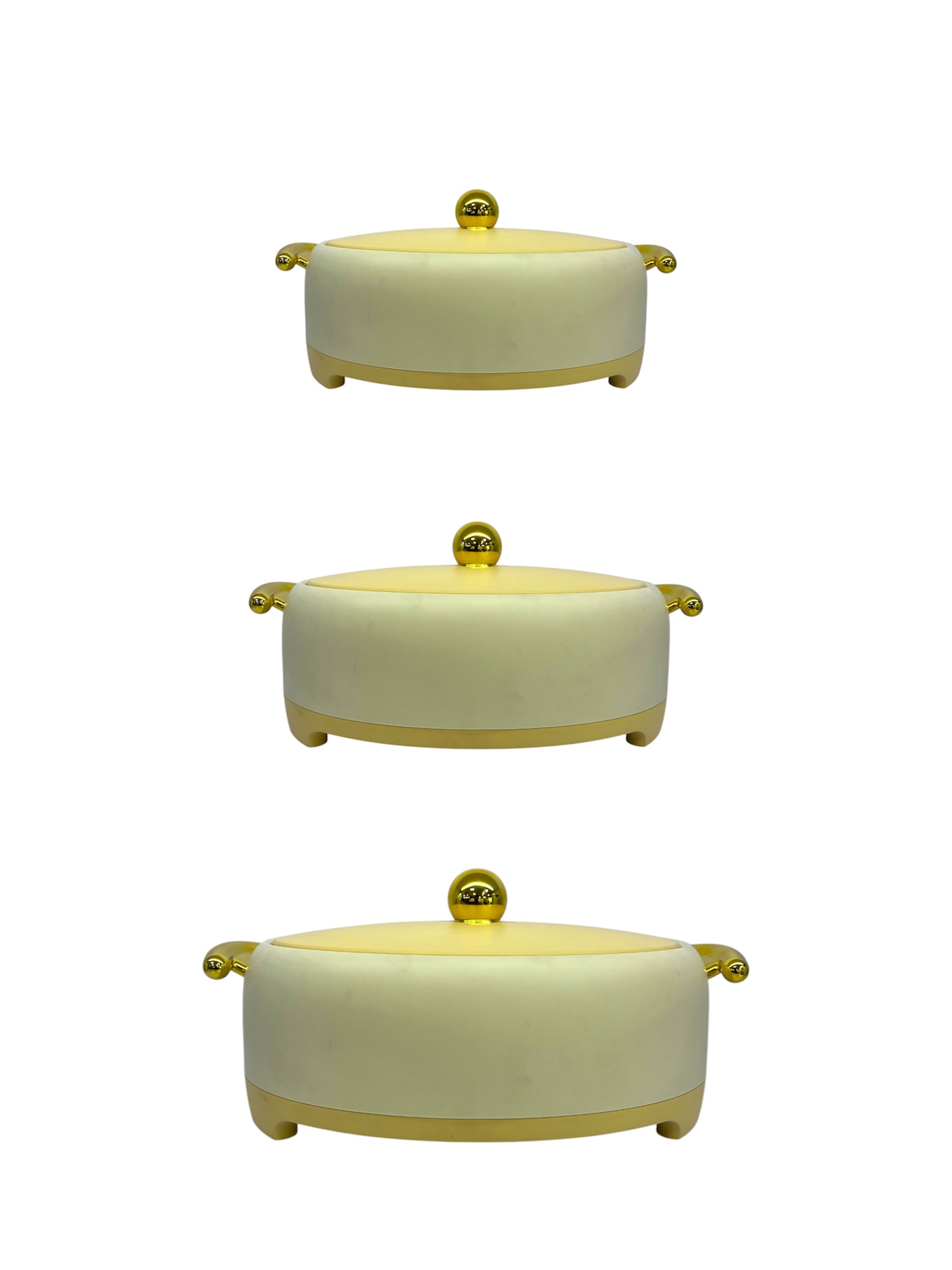 Forever Gold Hot Pot 3 Pc Set Beige