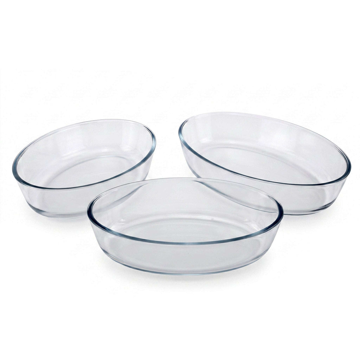 Danny Home 3-piece Oval Glass Dish Set Kaka Bawa Sons