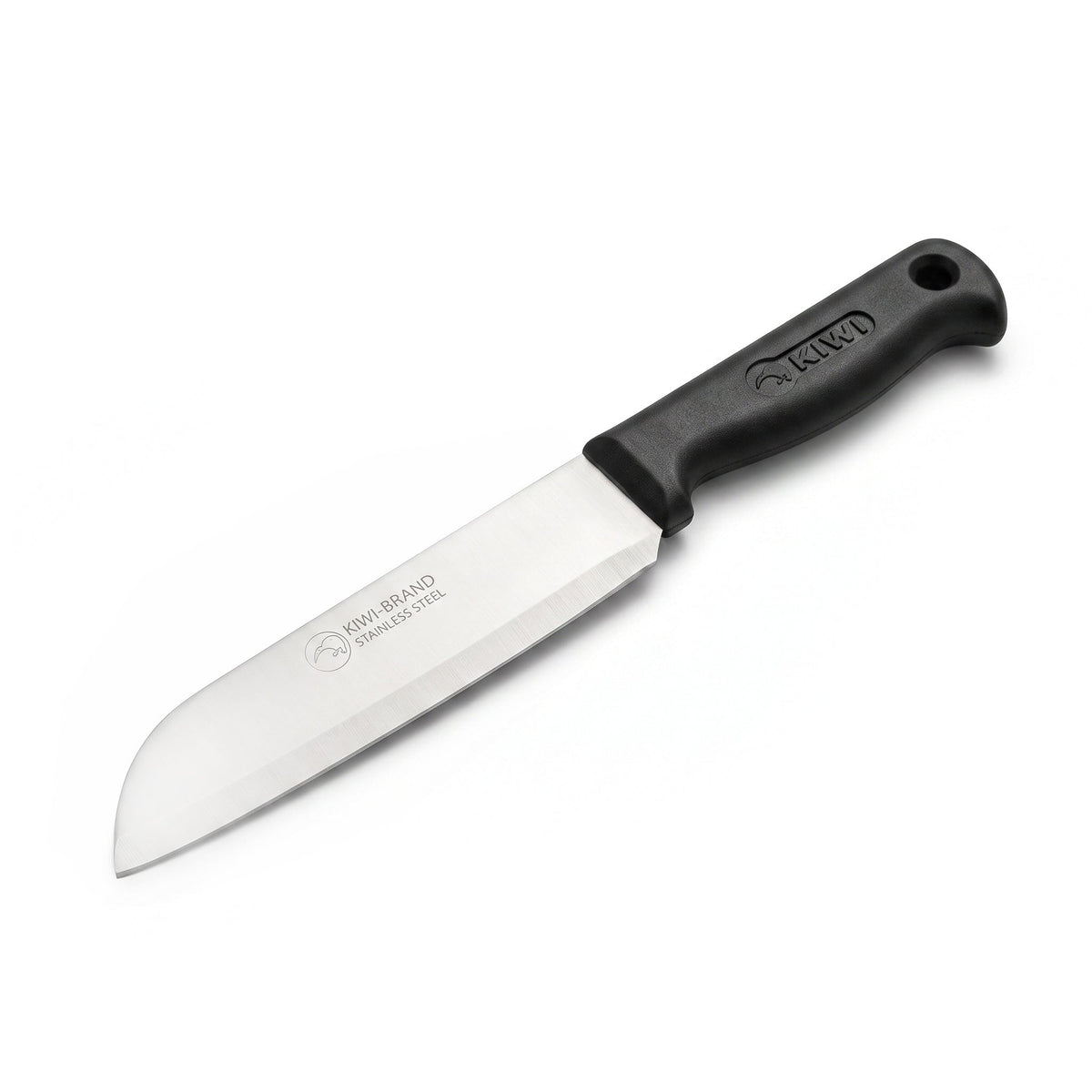 Z.B.K 8-Inch Stainless Steel Santoku Chef Knife With Black Silicon Handle Kaka Bawa Sons
