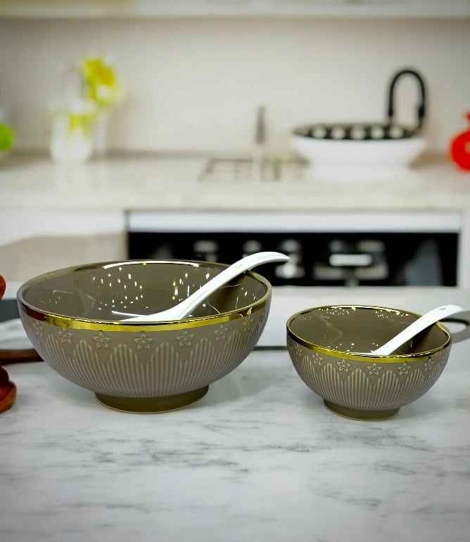 Onemore Soup Set Grayish Brown (14/Pcs)