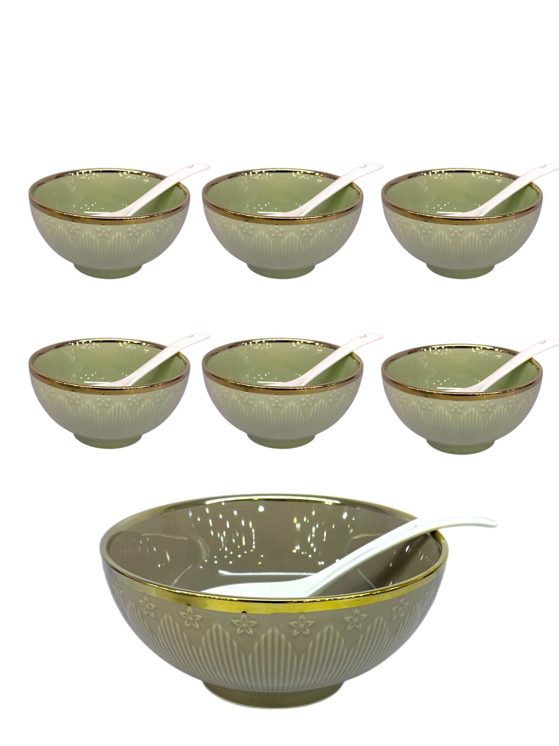 Onemore Soup Set Grayish Brown (14/Pcs)