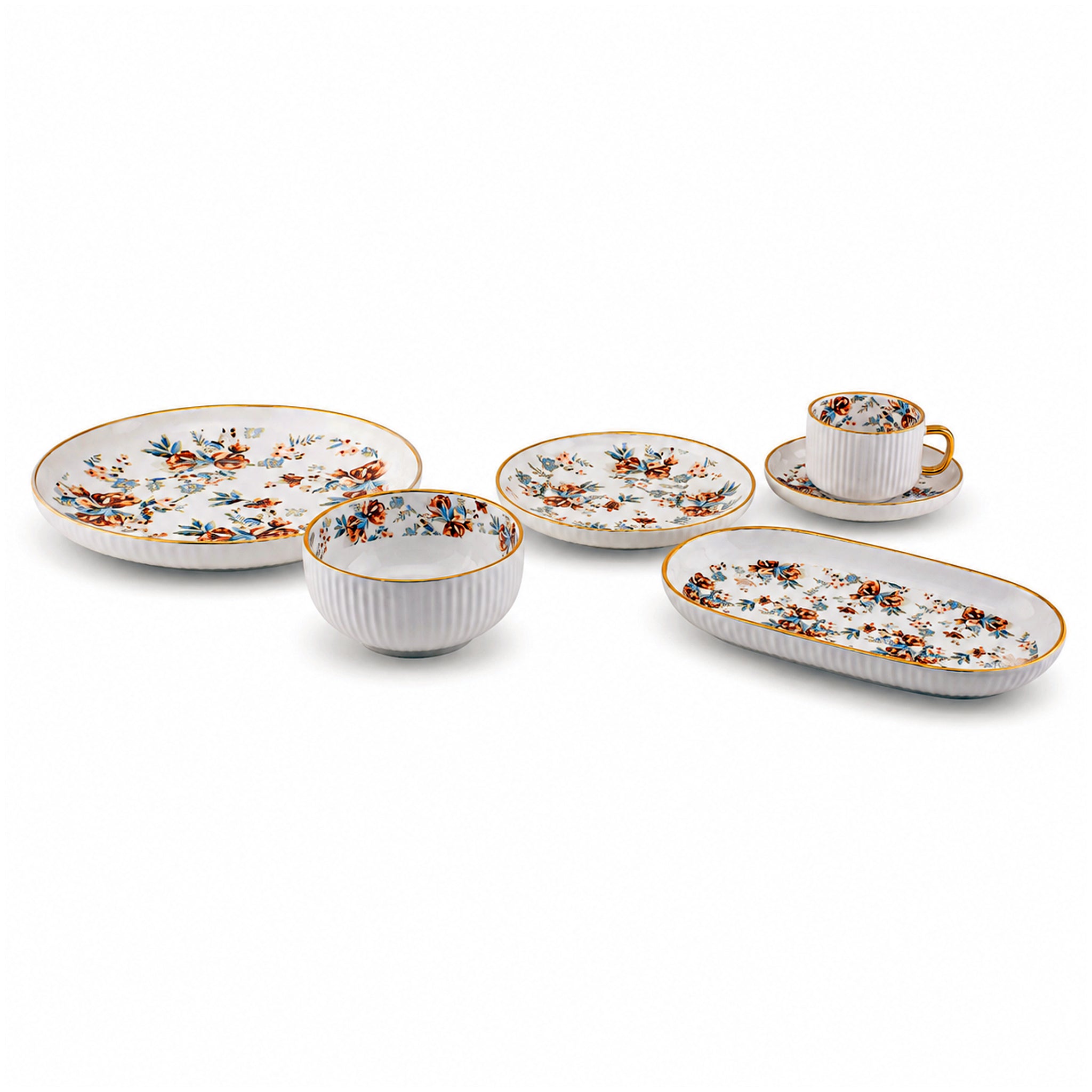 Danny Home 32-Pieces Ceramic Dinnerware Set