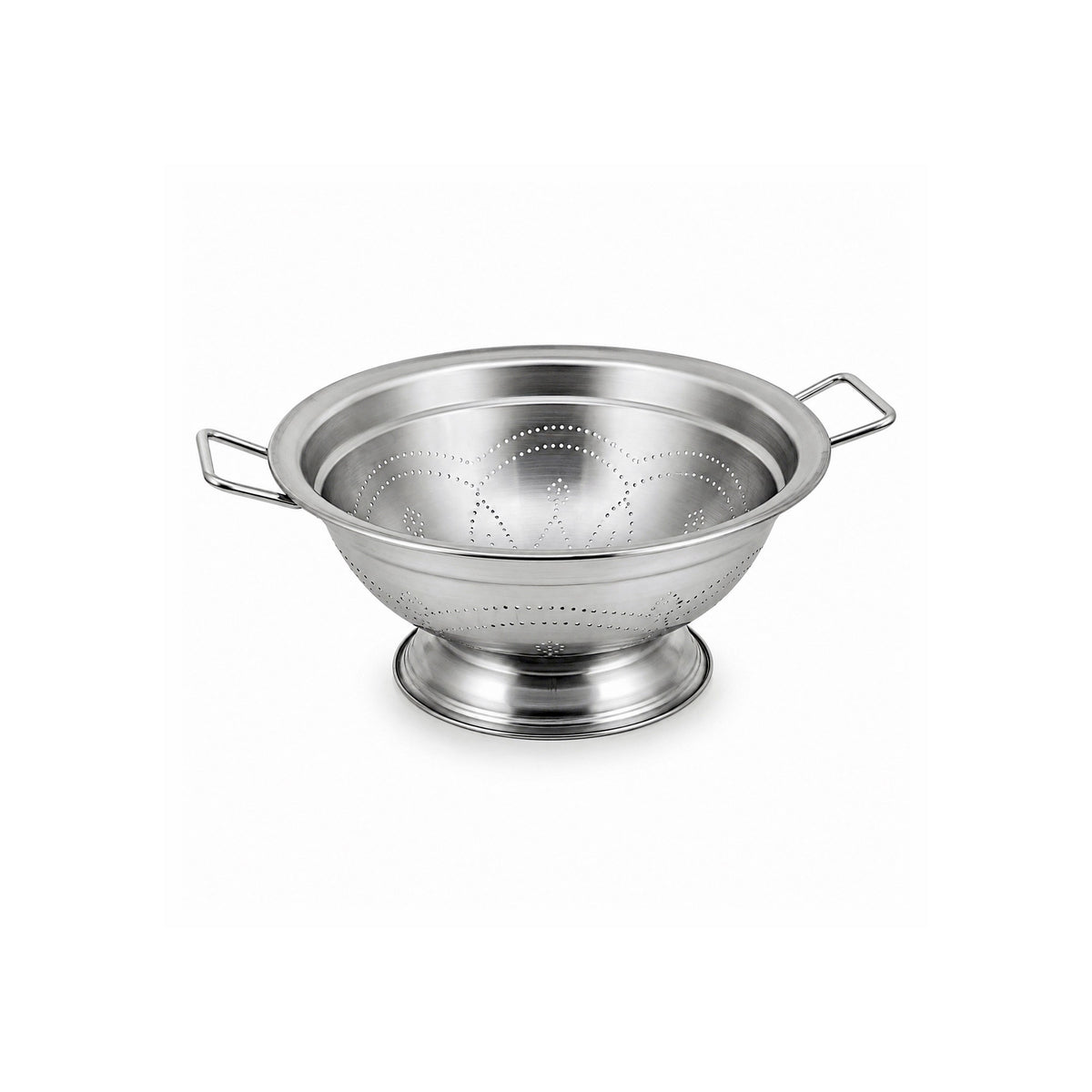 Stainless Steel Footed Colander With Side Handles Kaka Bawa Sons